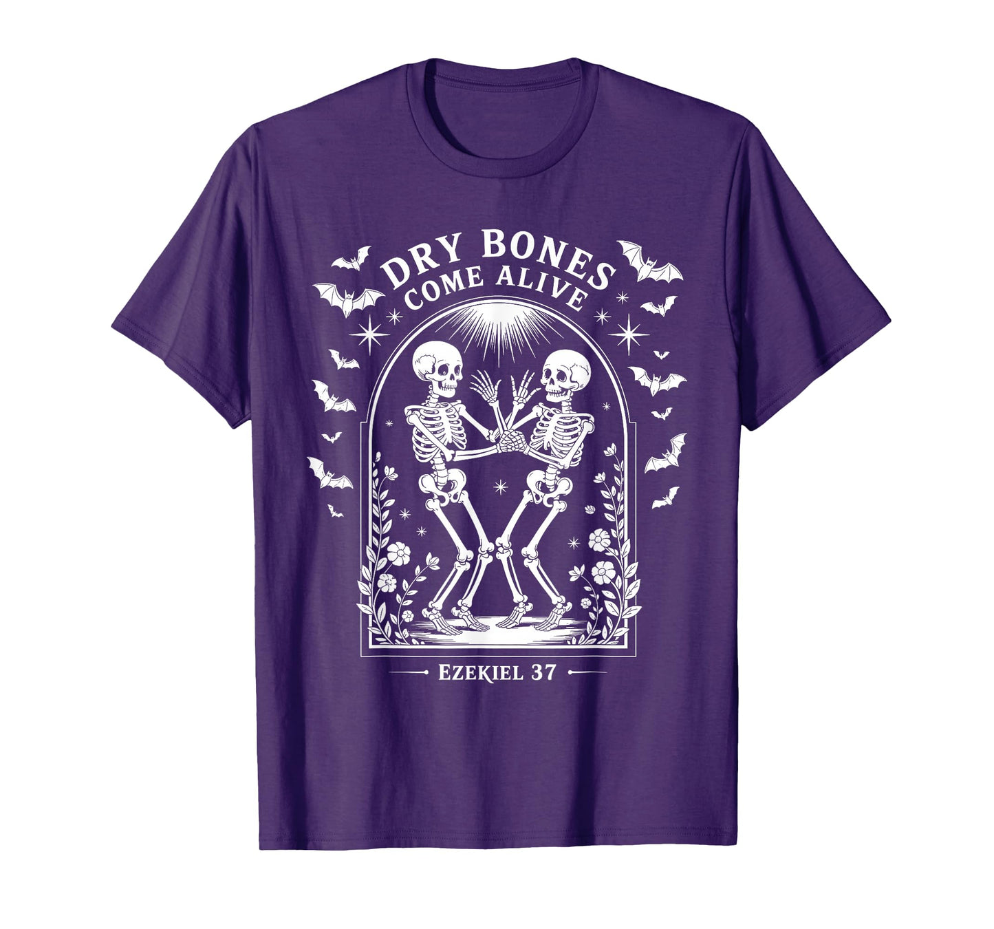 Dancing Skeleton Dry Bones Come Alive Christian Halloween T-Shirt