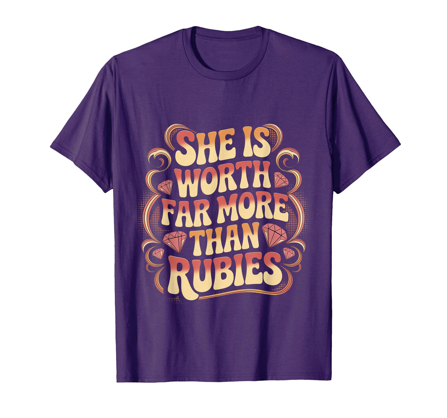 She is Worth Far More Than Rubies Christian Women - T-Shirt