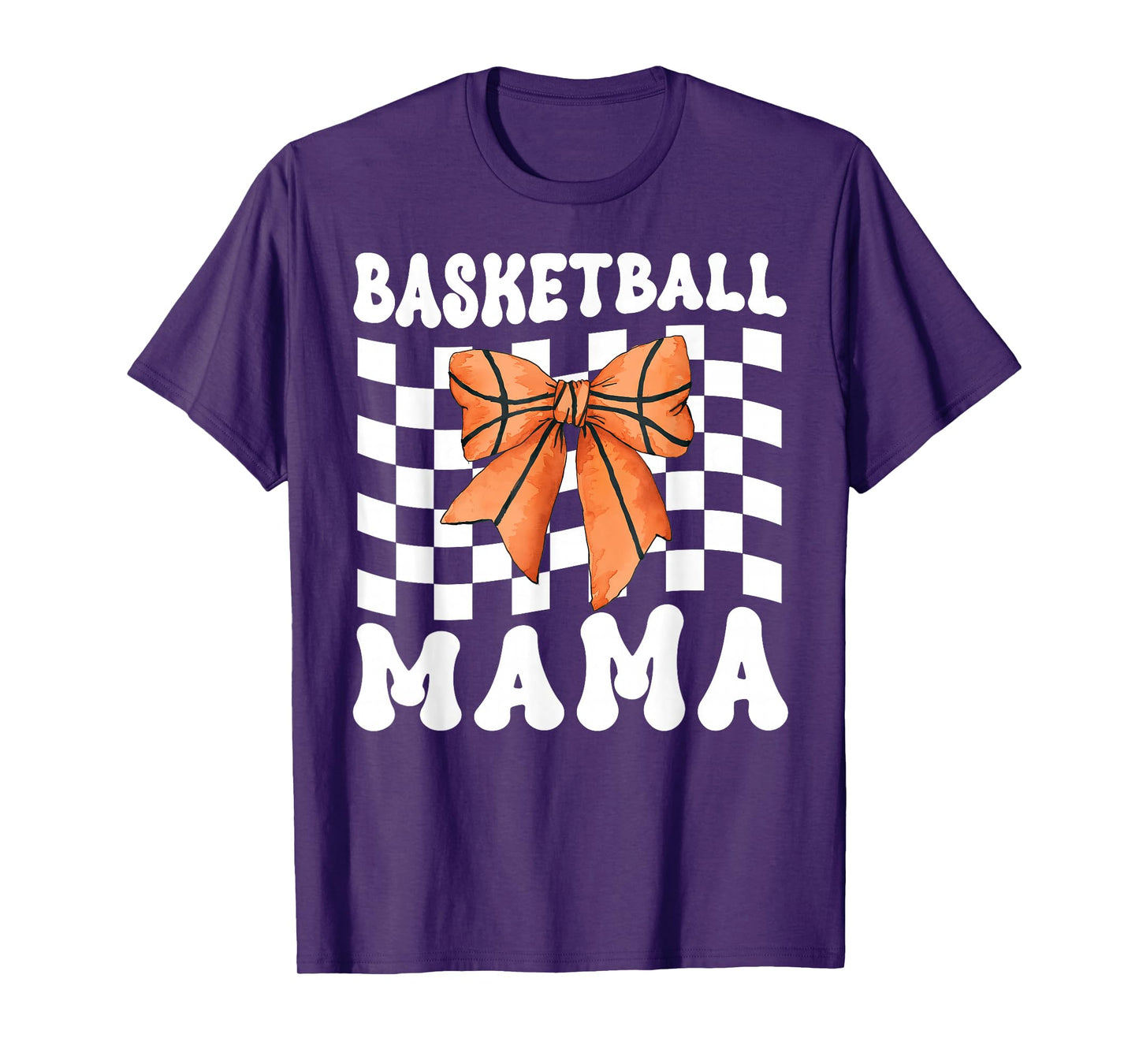 Basketball Mama Coquette Bow Game Day Funny Sports Lover Mom T-Shirt