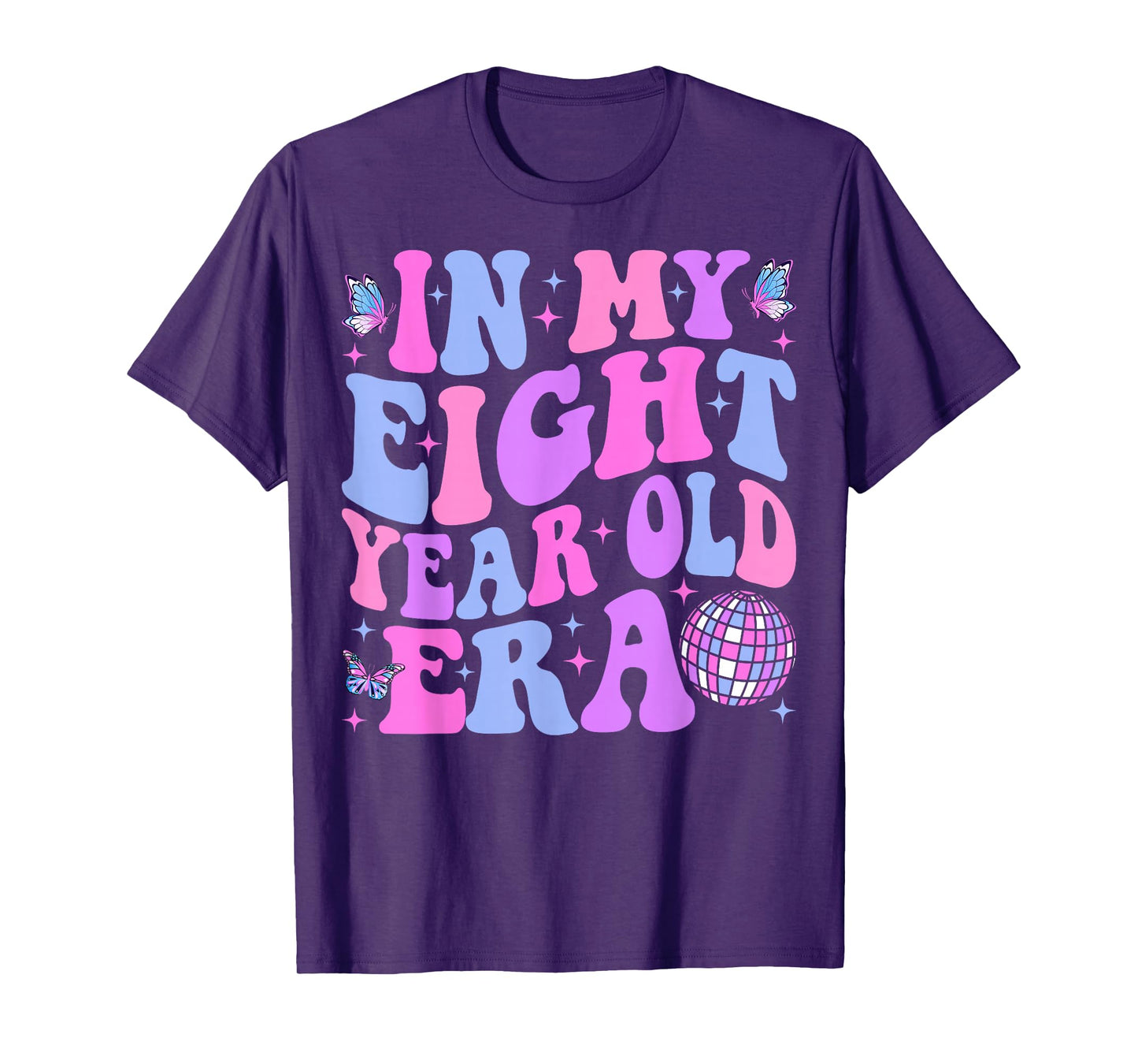 In My Eight Year Old Era Girl Boy 8th Birthday 8 Year Old T-Shirt