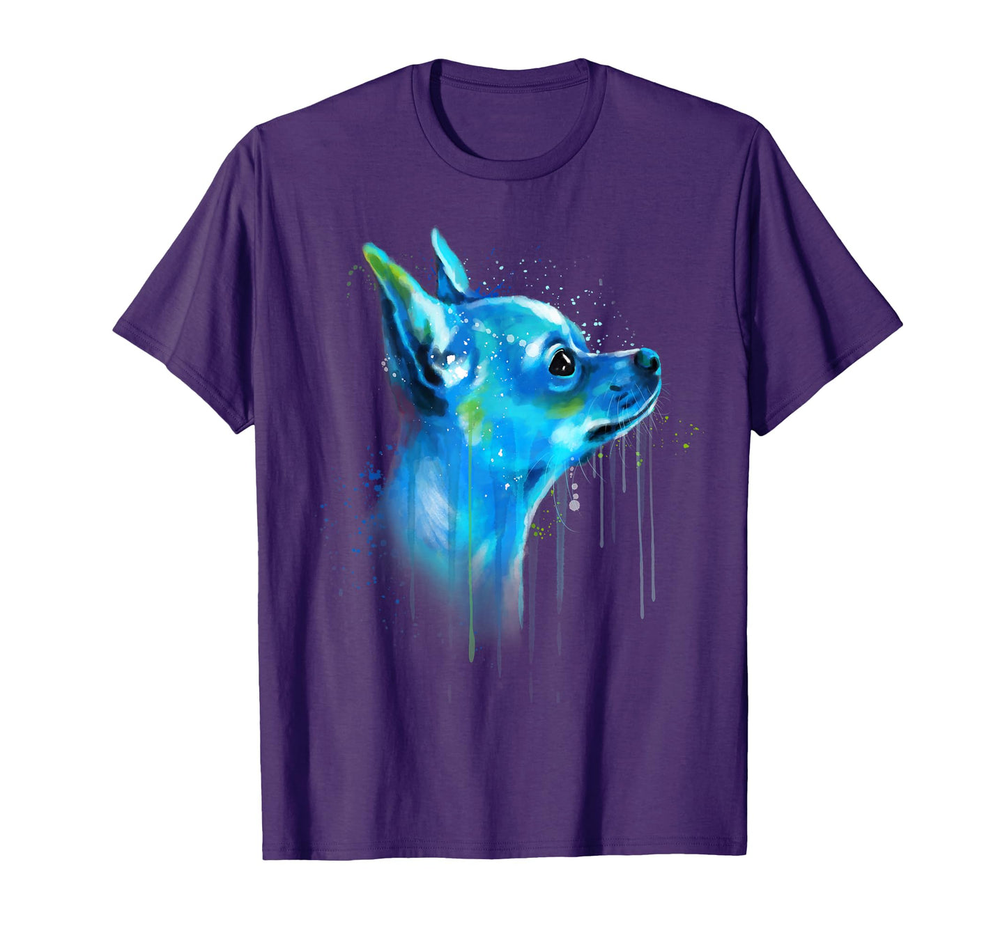 Cute Chihuahua Watercolor Painting Art T-Shirt