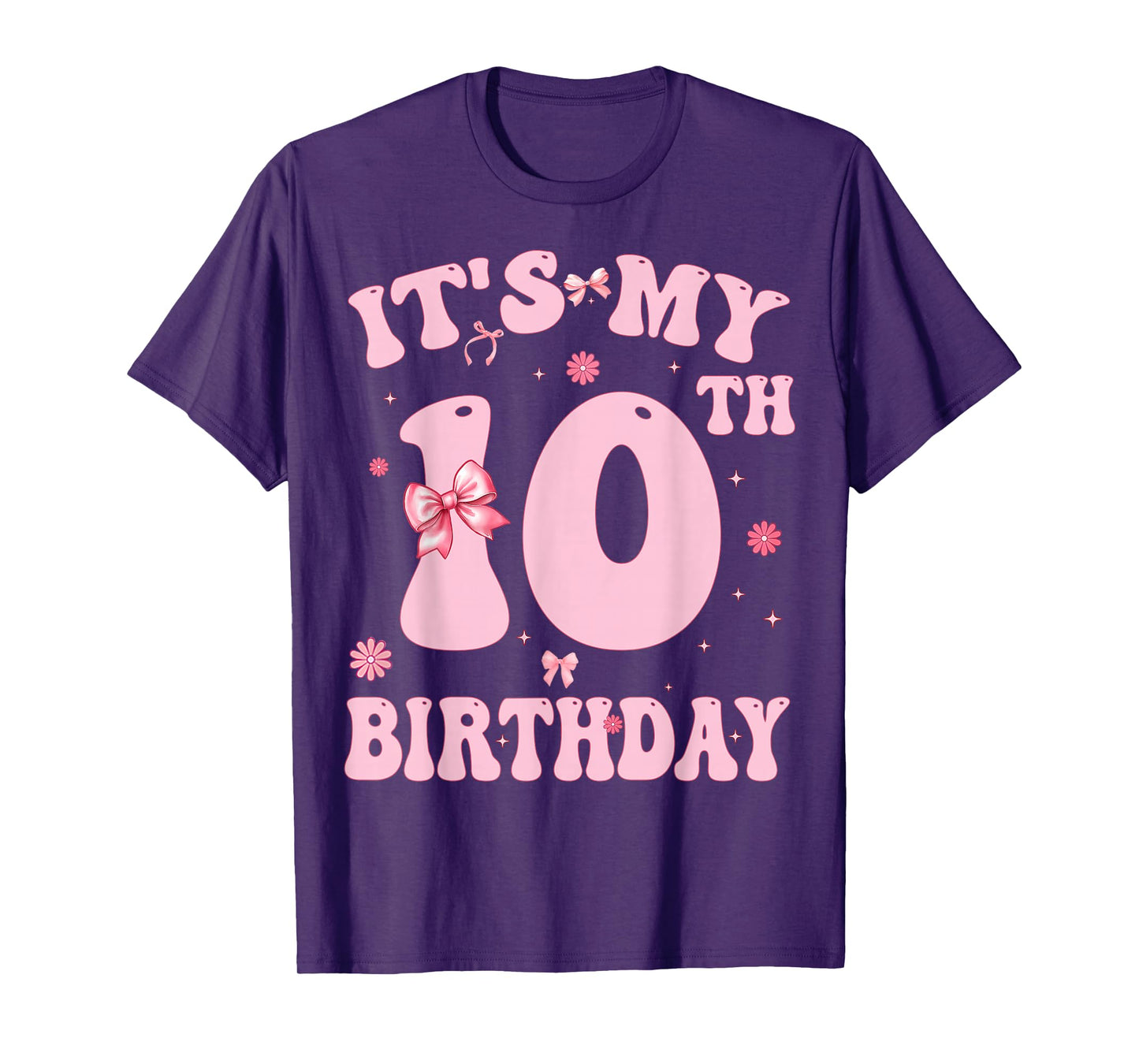 It's My 10th Birthday Girl Coquette Bow Pink 10 Year Old T-Shirt