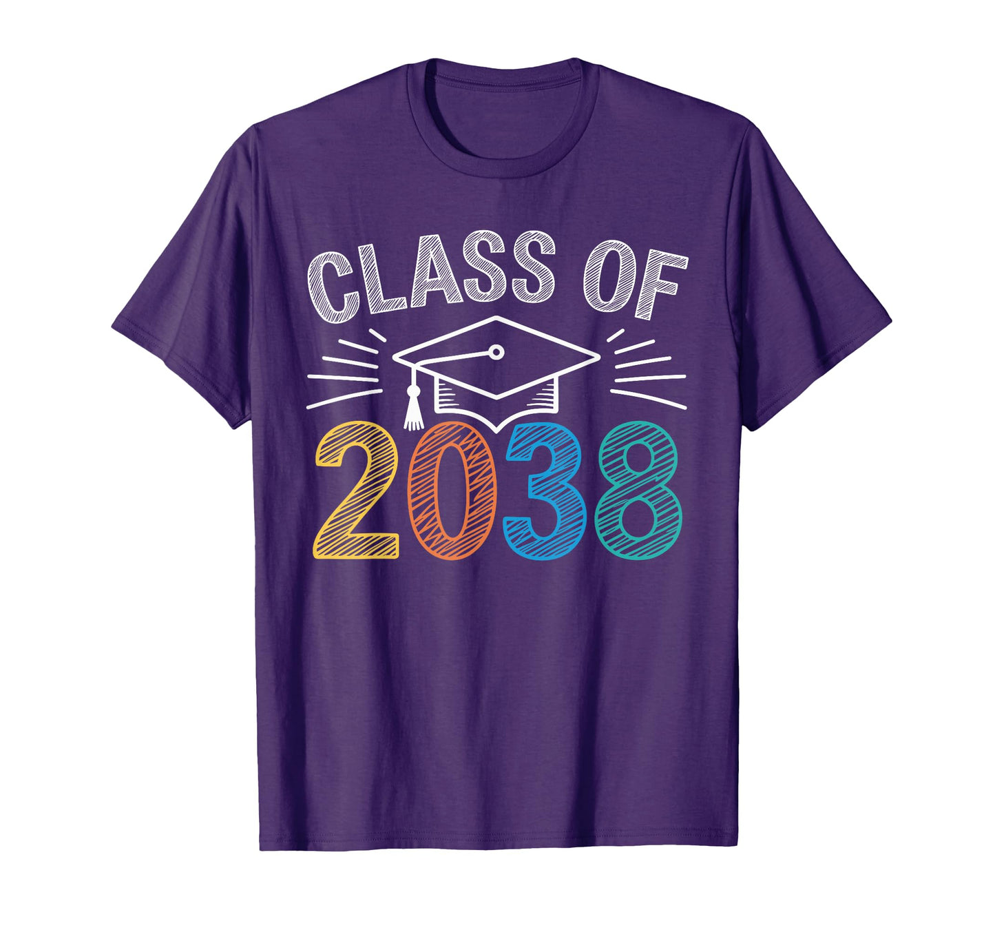 Class of 2038 Grow With Me Kindergarten First Day of School T-Shirt