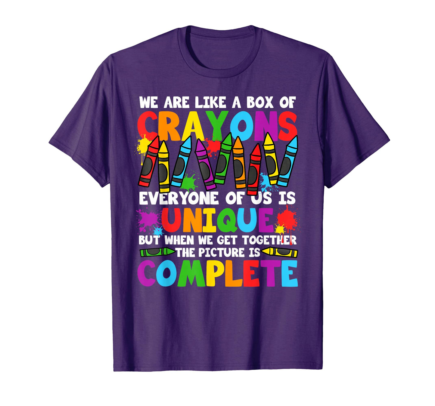 Funny Teacher We Are Like A Box Of Crayons Back To School T-Shirt