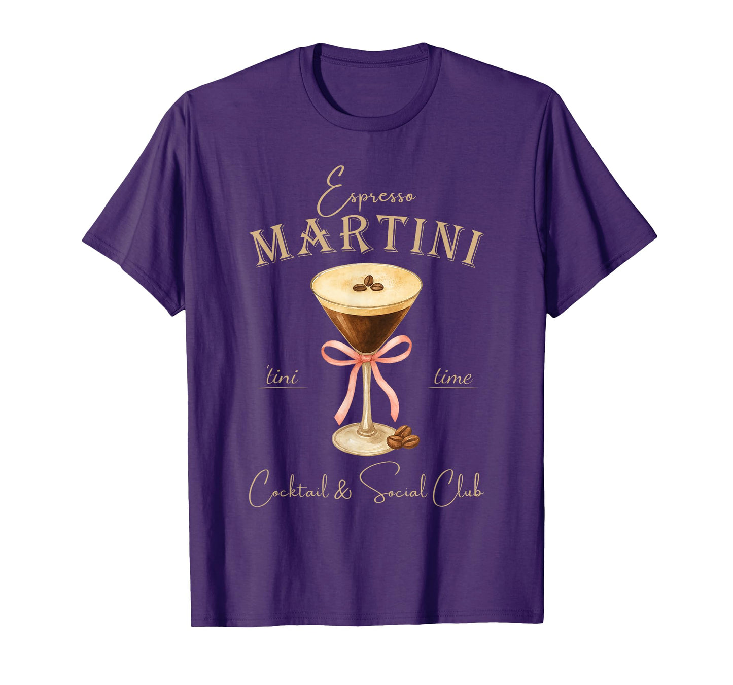 Womens Espresso Martini Social Club Drinking Cocktai T-Shirt