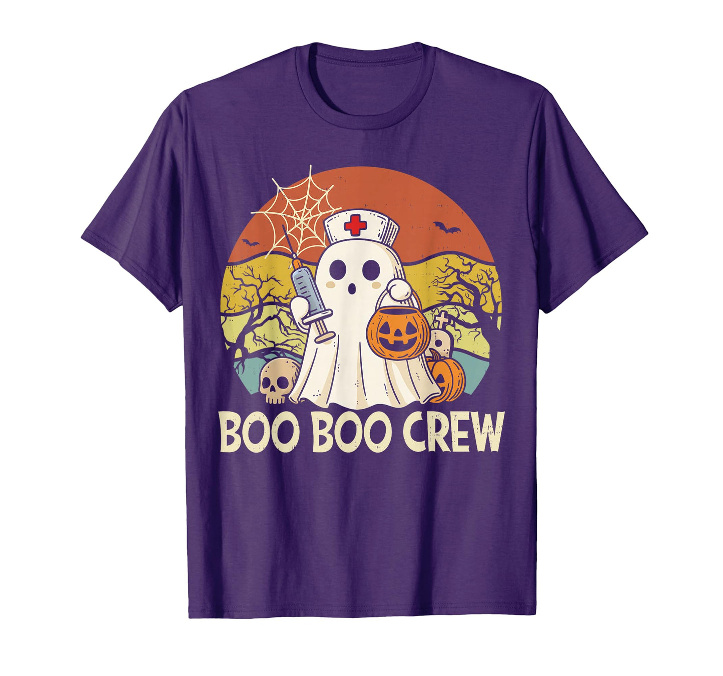 Boo Boo Crew Nurse Shirt Funny Ghost Women Halloween Nurse T-Shirt