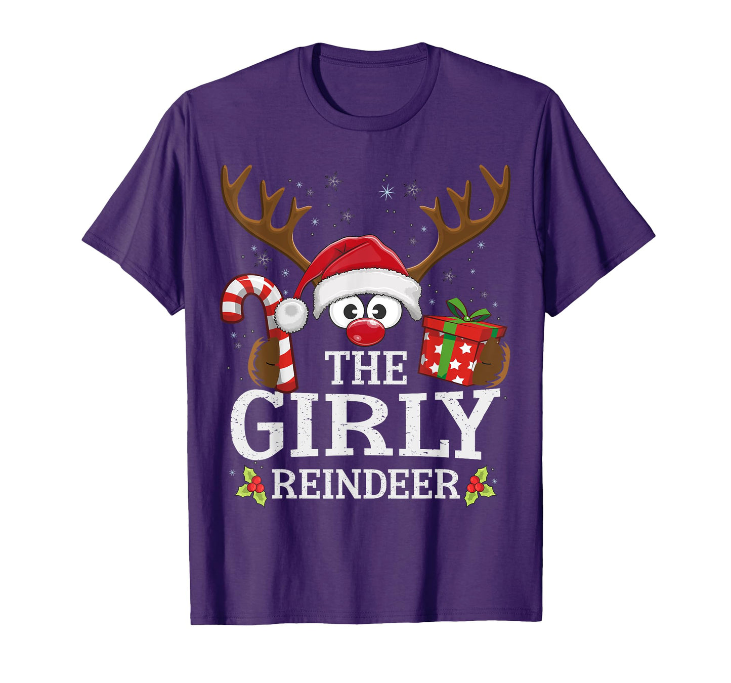 Christmas Matching The Girly Reindeer Family T-Shirt