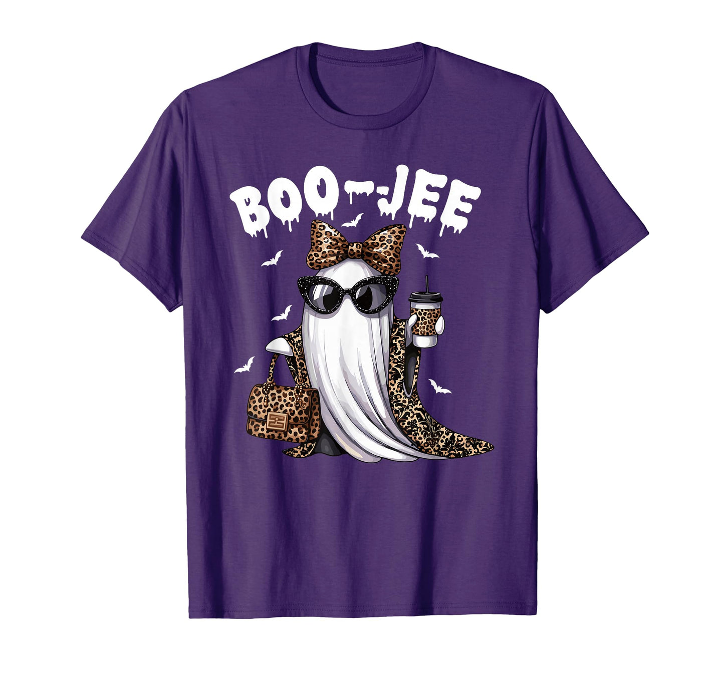 Boo JEE Ghost Shirt Spooky Vibes Halloween Boujee Women T-Shirt