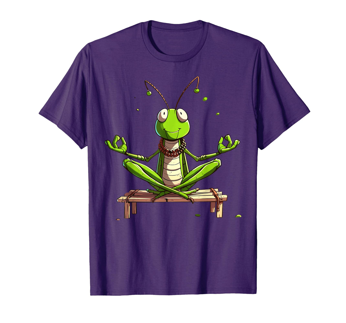 Meditation Grasshopper Yoga Pose Relaxing Animal T-Shirt
