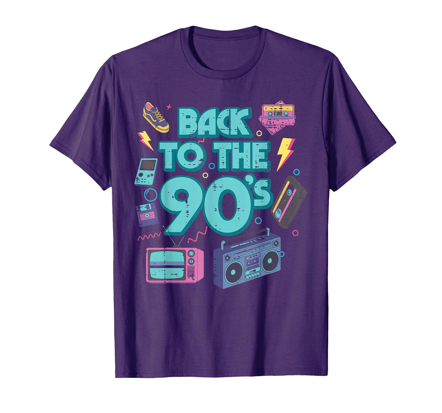 Back to The 90s Boombox Vintage Throwback Men Women Kids T-Shirt
