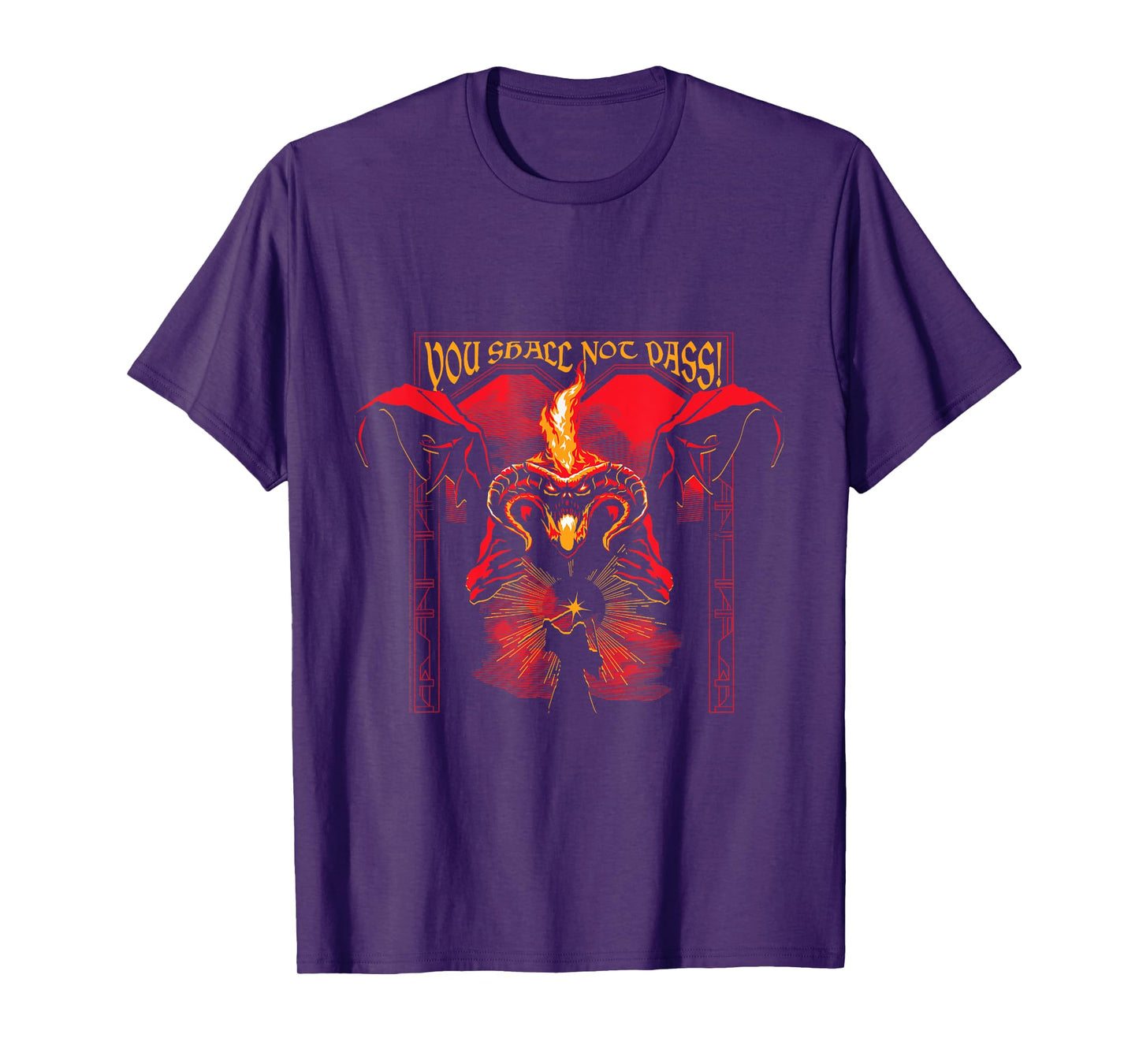 You Shall Not Pass Fantasy Wizard Art- THE LORD OF THE RINGS T-Shirt