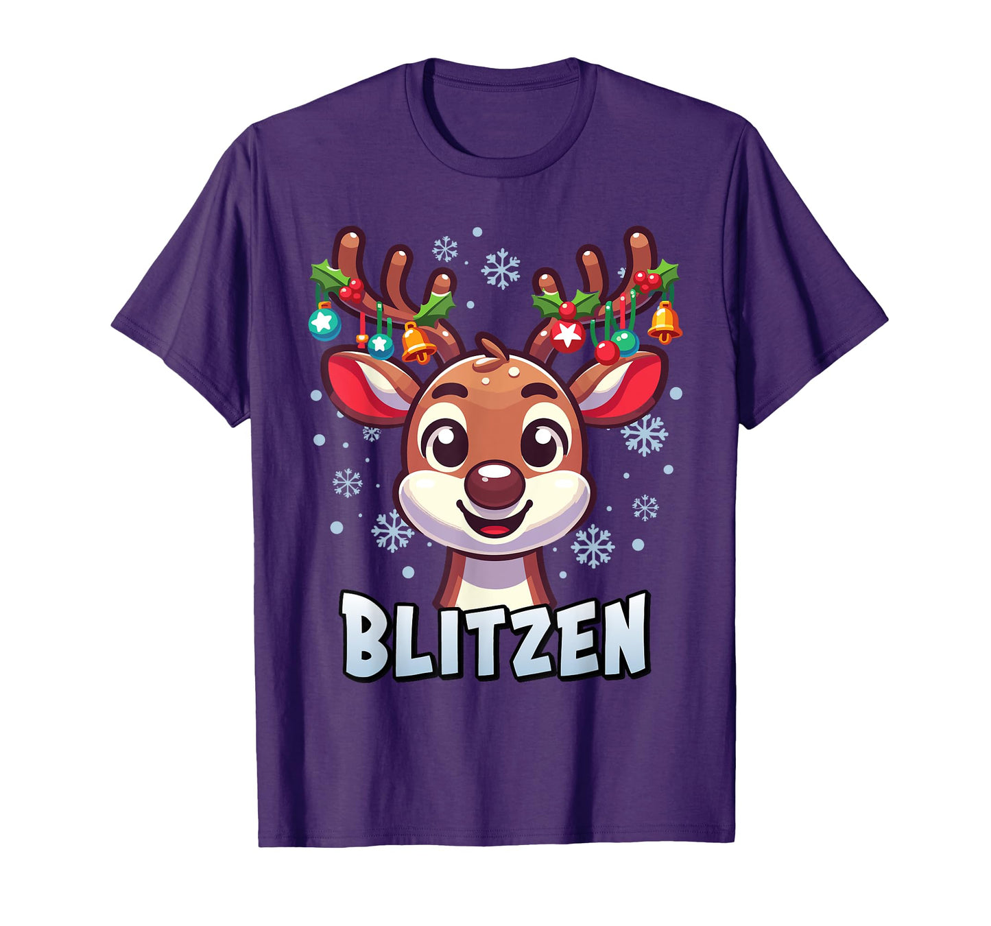 Santa’s Reindeer Blitzen Xmas Group Costume T-Shirt
