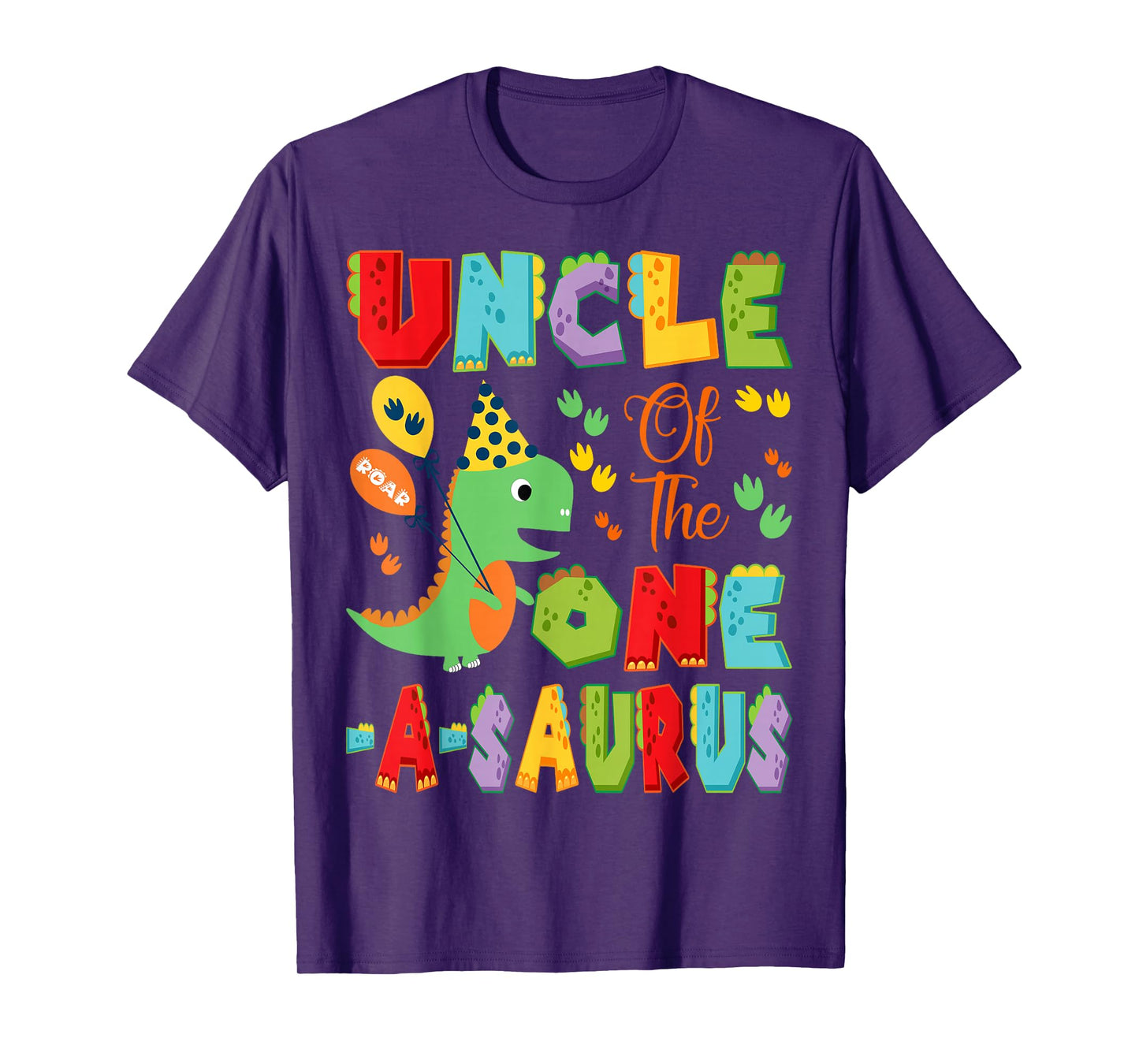 Uncle Of The One-A-Saurus 1St Birthday Boy Dinosaur T-Shirt
