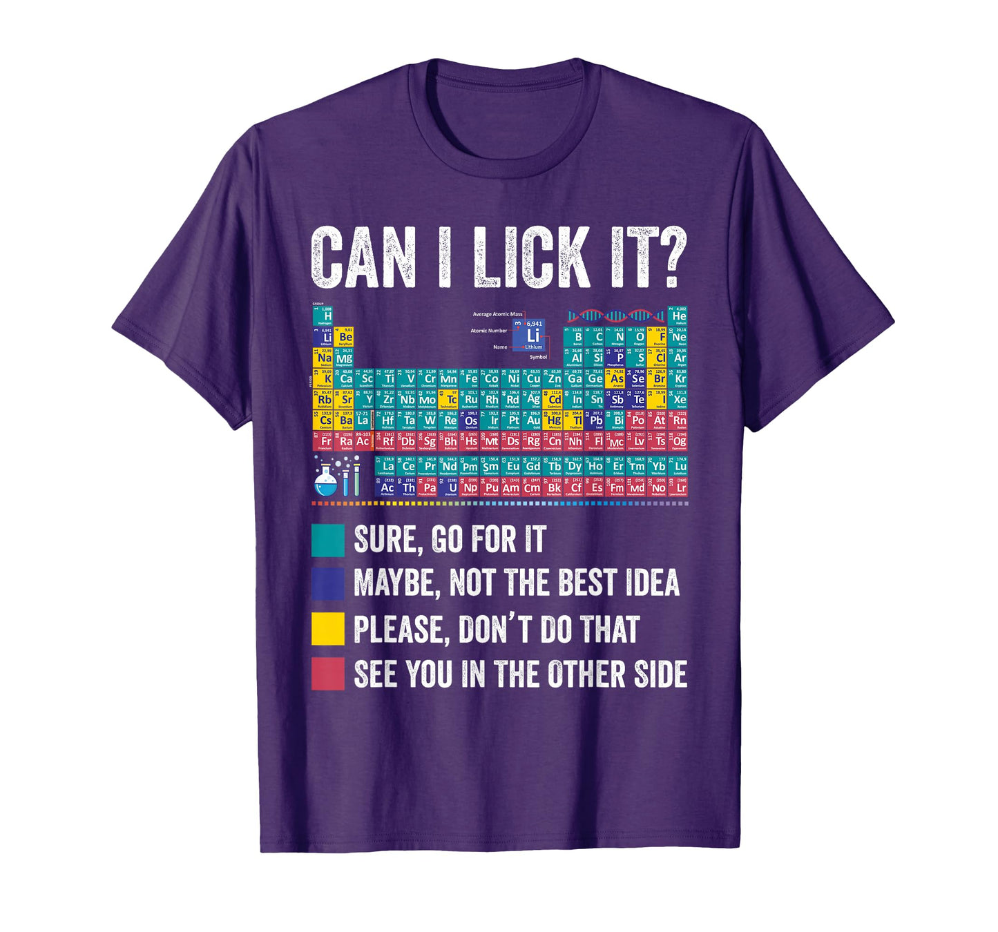 Can I Lick It Periodic Table of Elements Science Teacher T-Shirt