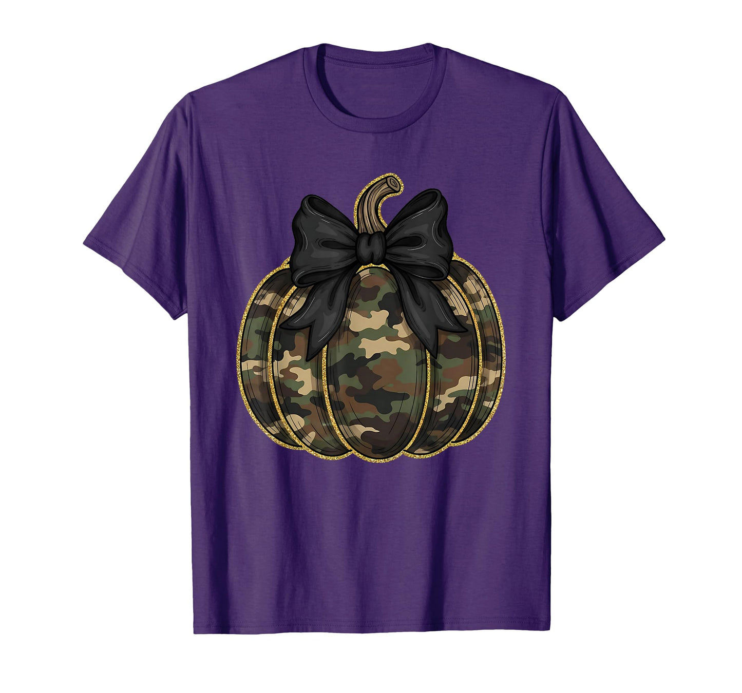 Camo Camouflage Pumpkin Halloween Costume Men Women Kids T-Shirt