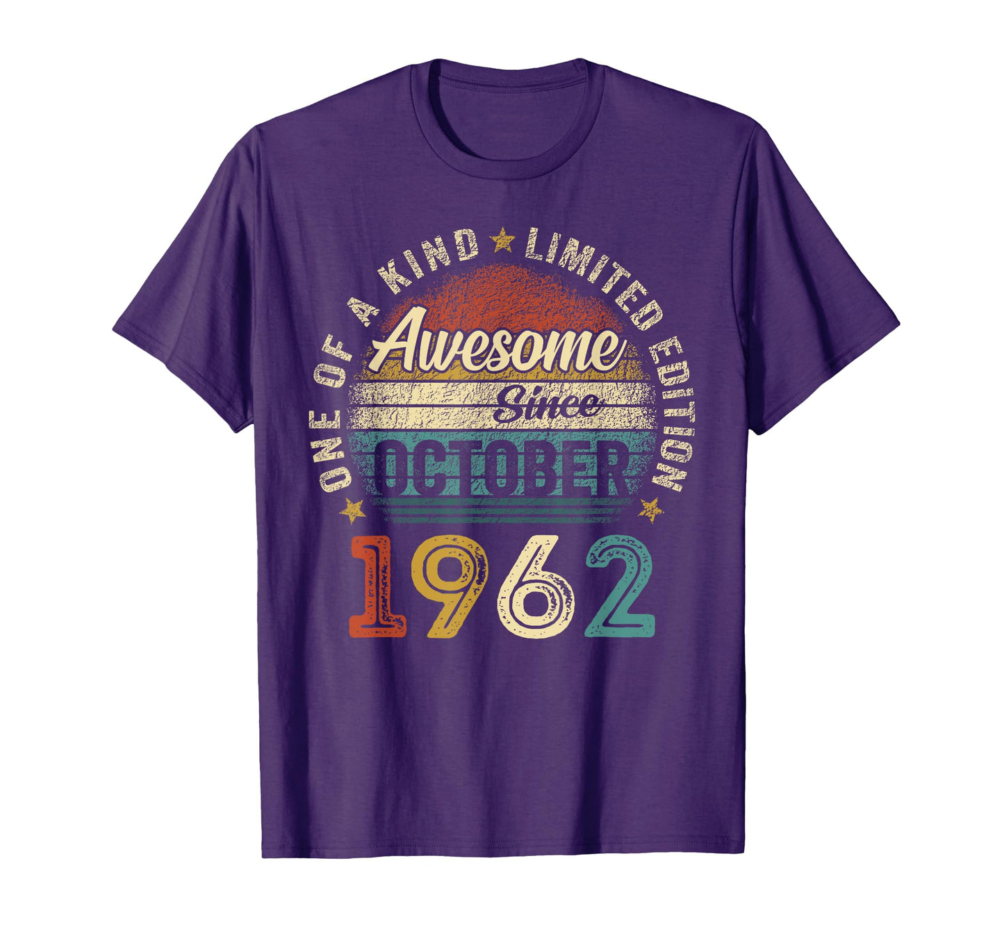 Awesome Since October 1962 Vintage Men Women 63rd Birthday T-Shirt