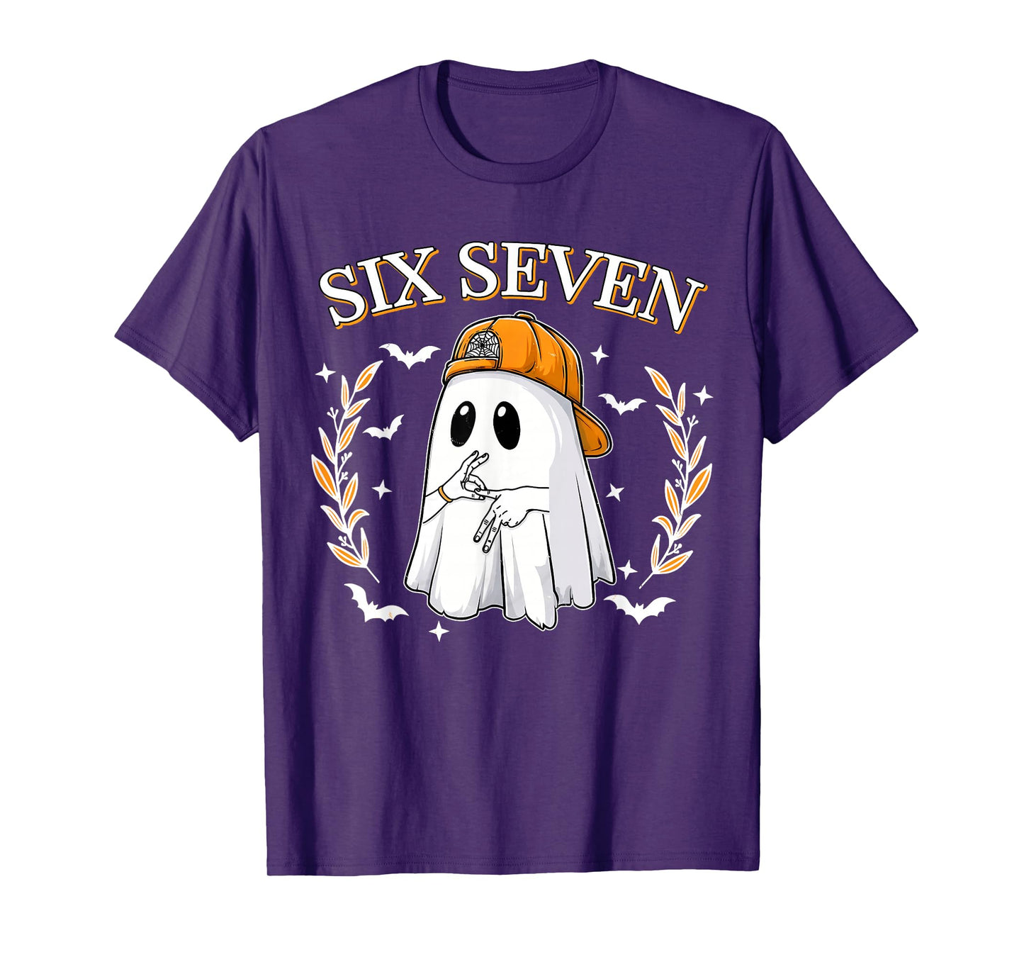 Six Seven 67 Meme Funny Ghost Halloween 6 7 Couple Matching T-Shirt
