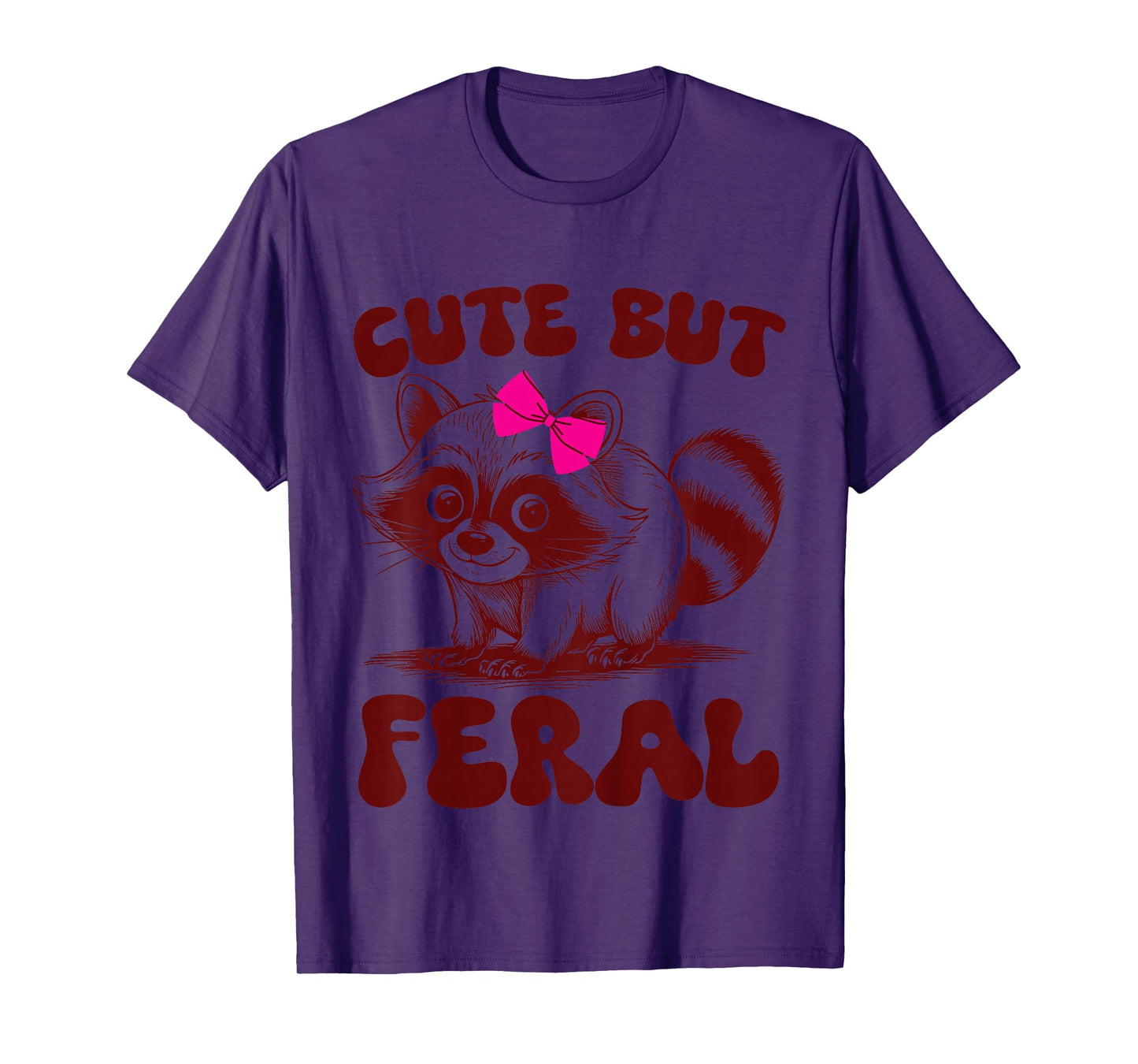 Toddler Girl Raccoon-Shirt Funny Cute But Feral Trash-Panda T-Shirt