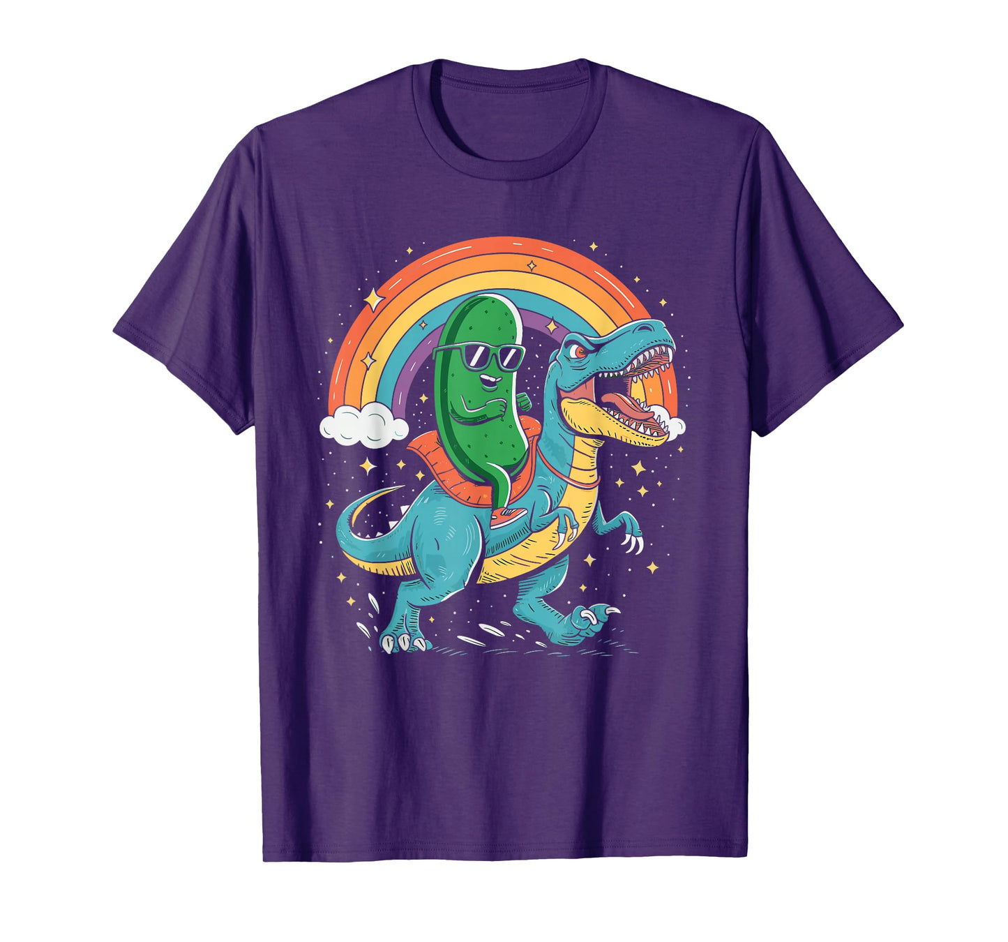 Pickle Riding Dinosaur T-Shirt