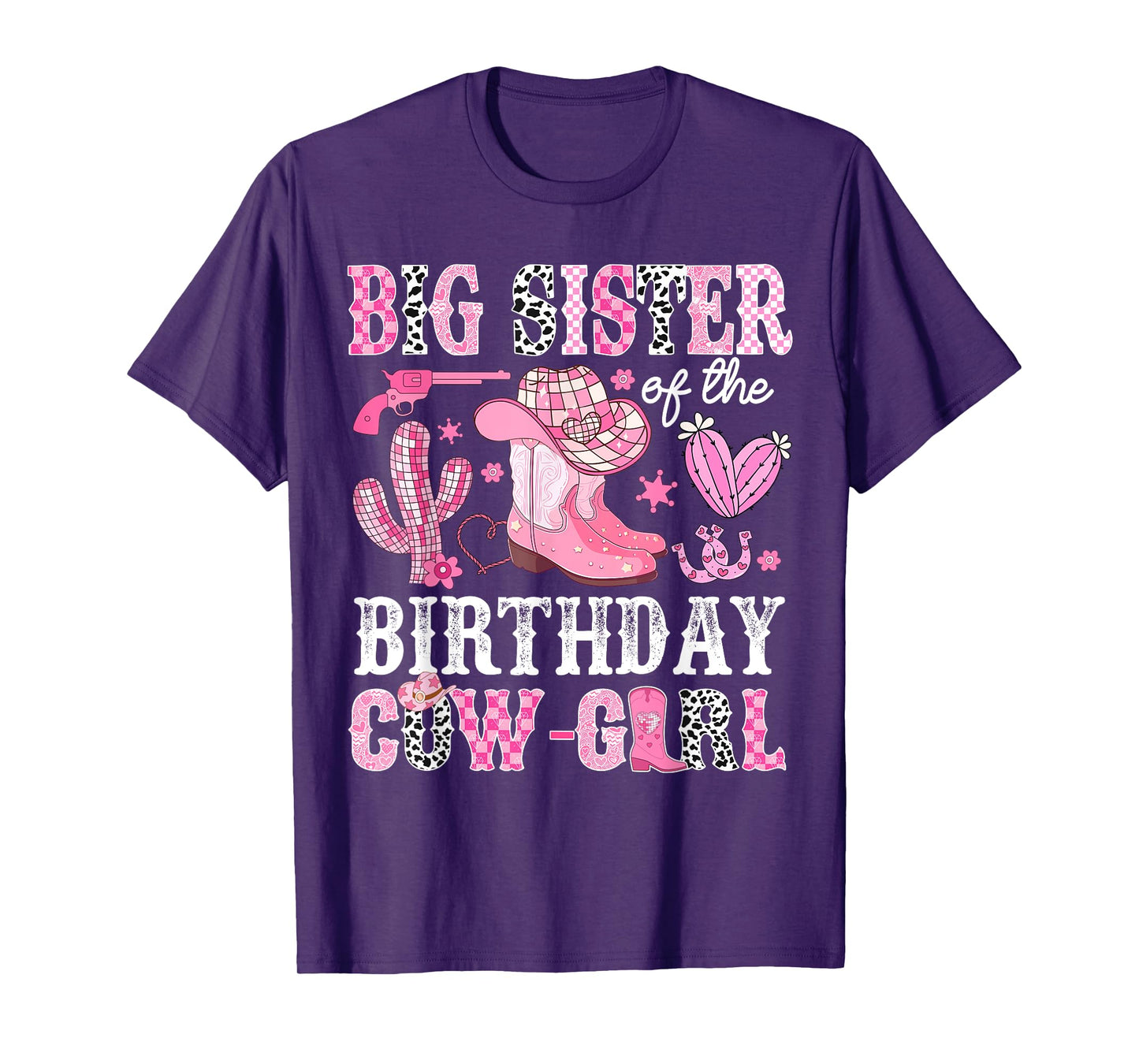 Big Sister Of The Birthday Cow-Girl Rodeo Cowgirl Bday T-Shirt