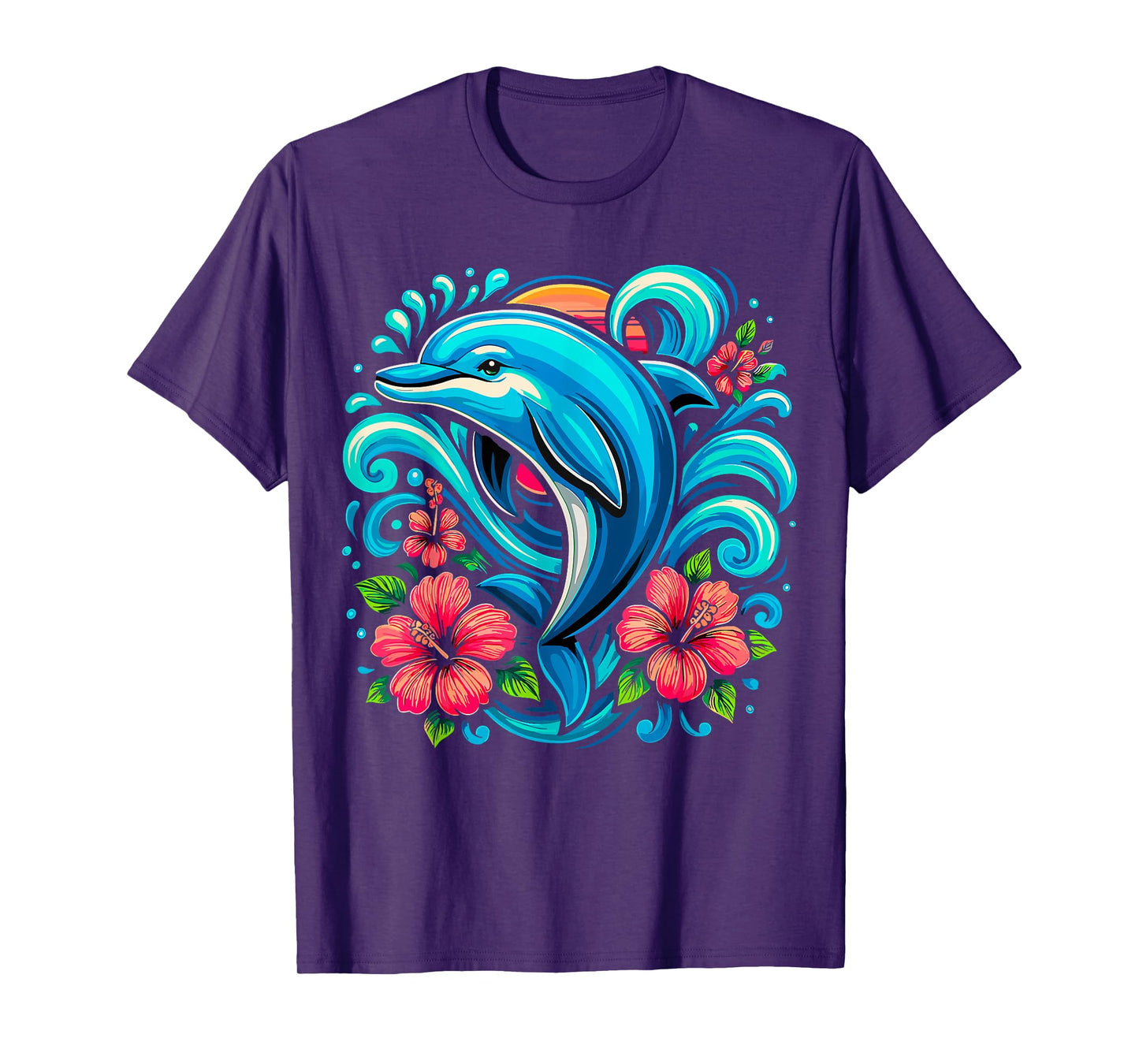 Cute Dolphin Floral T-Shirt