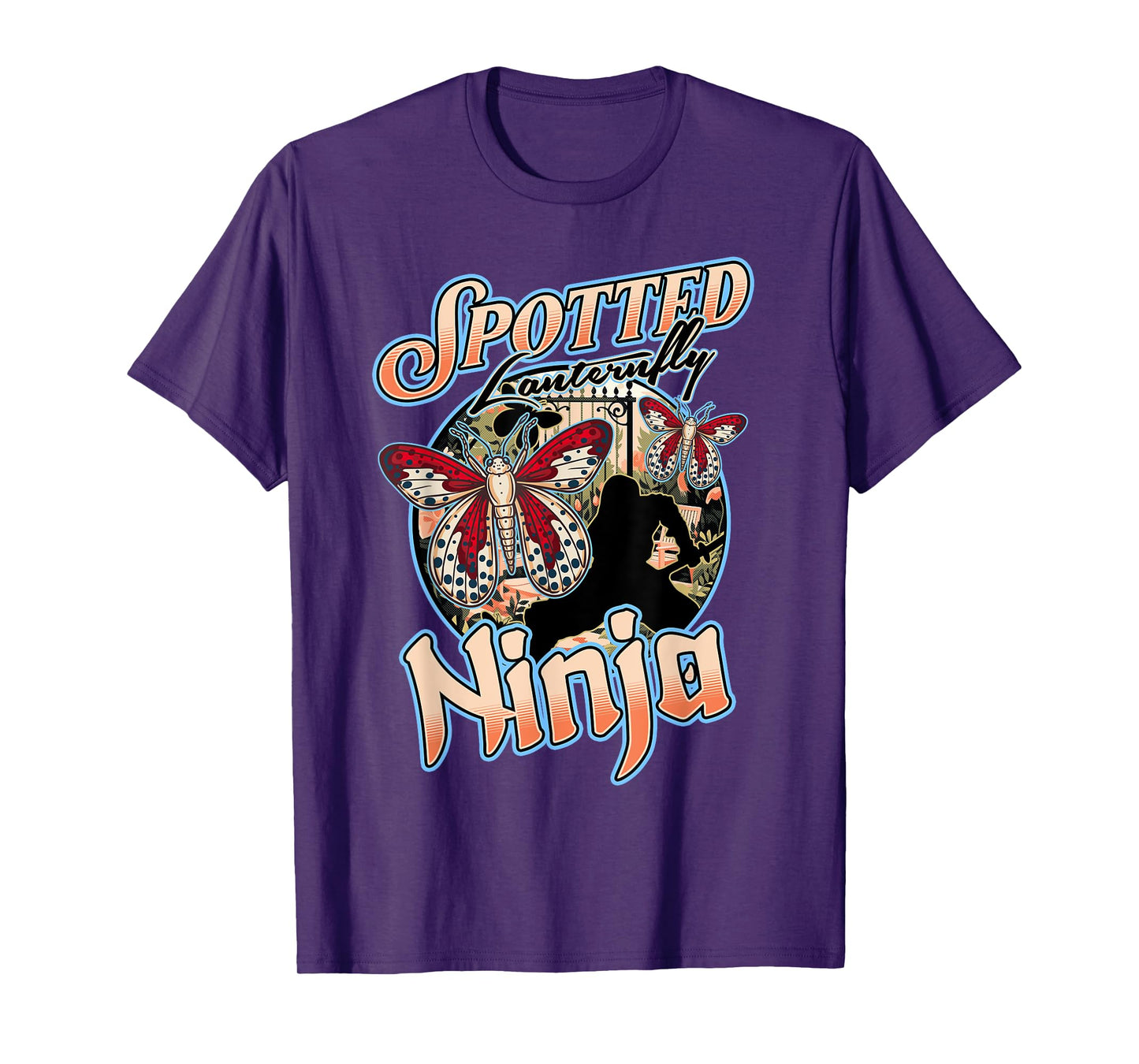 Spotted Lanternfly Trap Ninja Warrior Assassin Lantern Fly T-Shirt