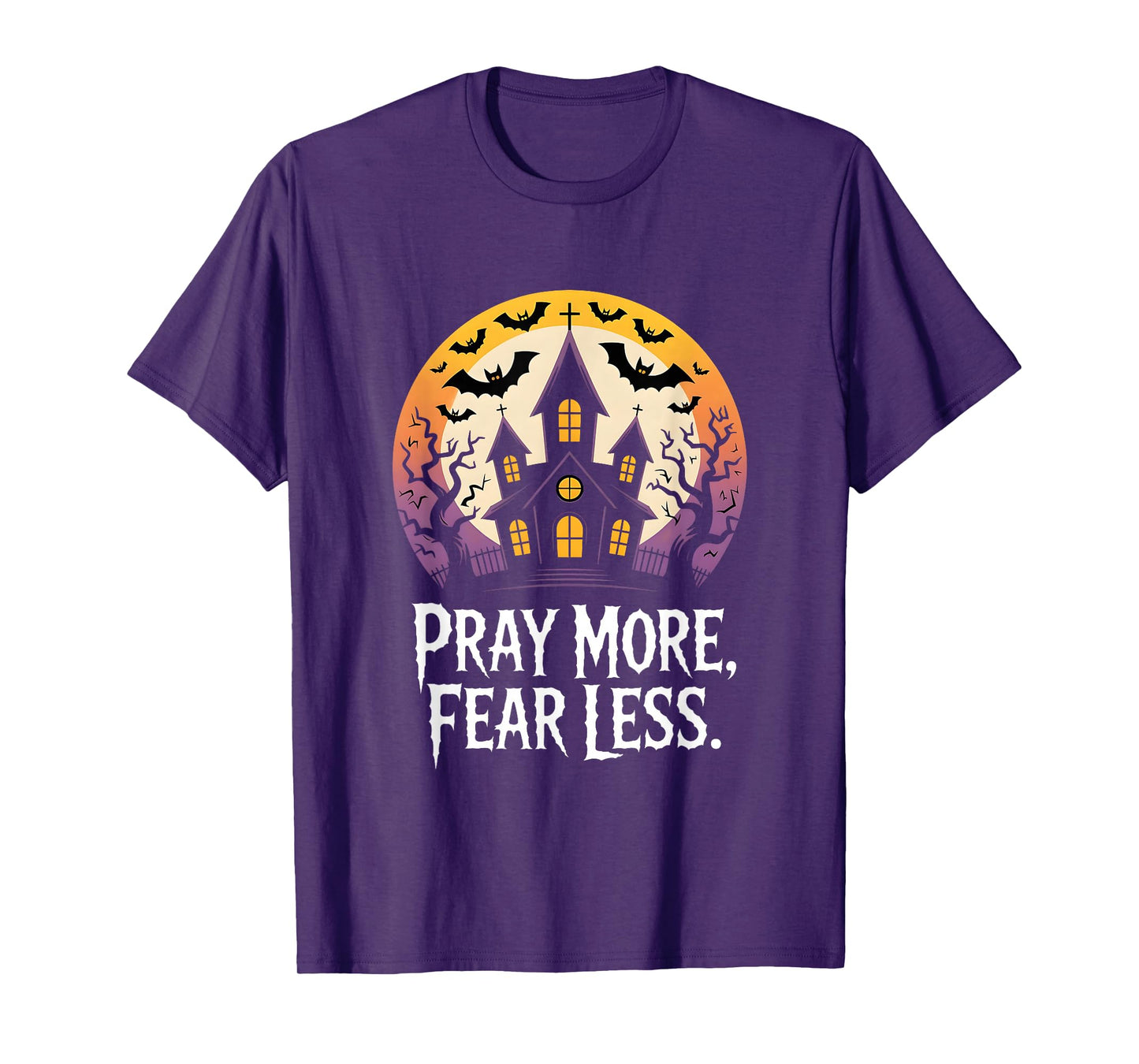 Pray More Fear Less Spiritual Courage Mystic Vibes Men Women T-Shirt
