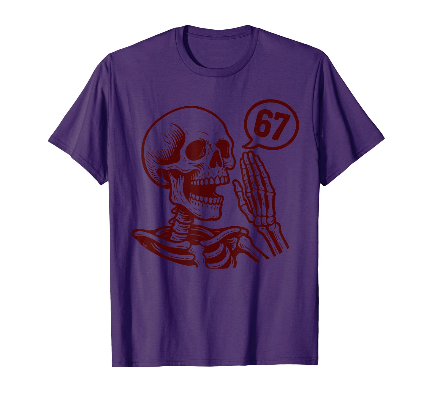 67 Halloween Skeleton Six Seven Meme Brainrot Funny Boys T-Shirt
