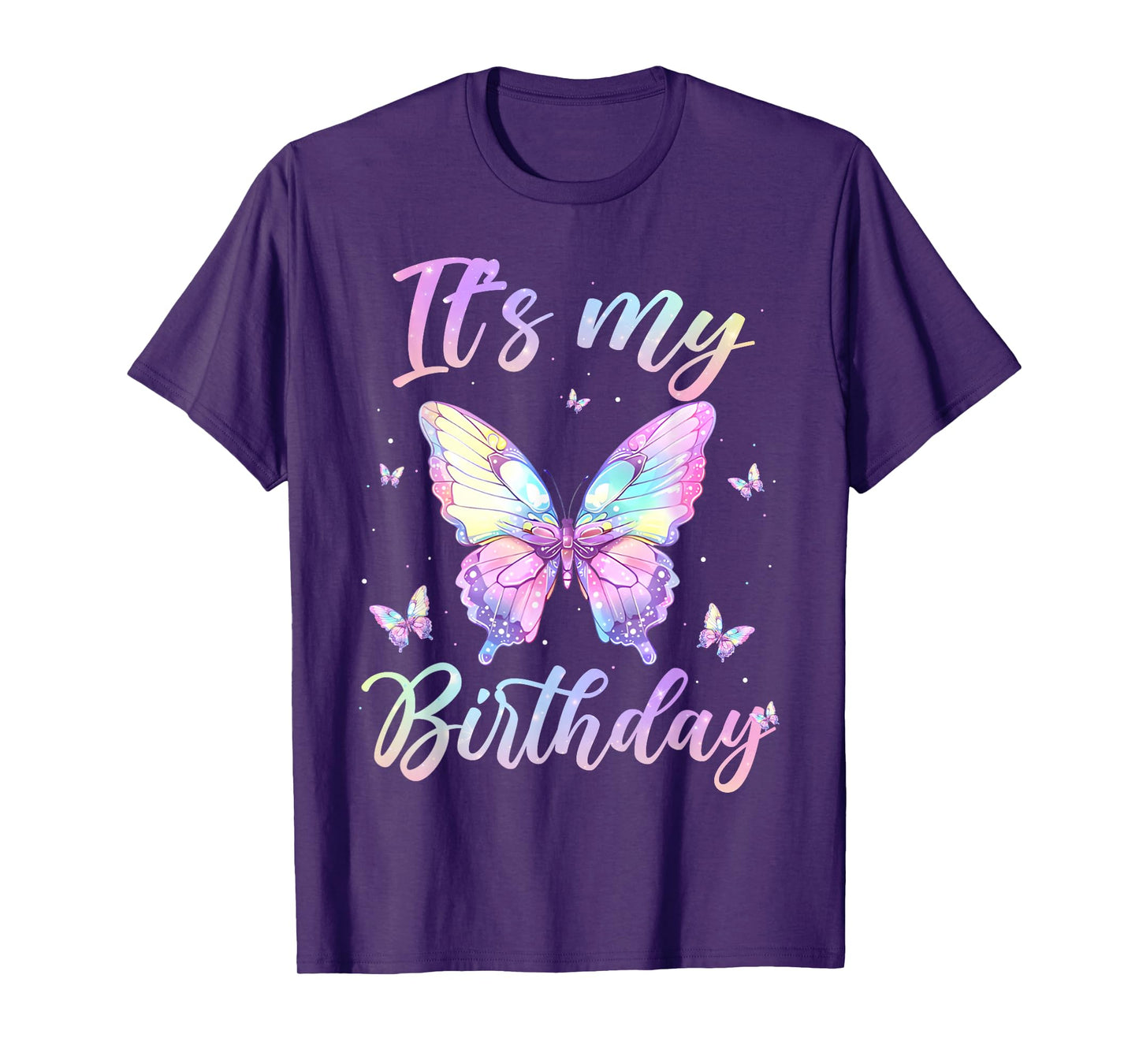 It's My Birthday Butterfly Cute Birthday Girl Matching T-Shirt