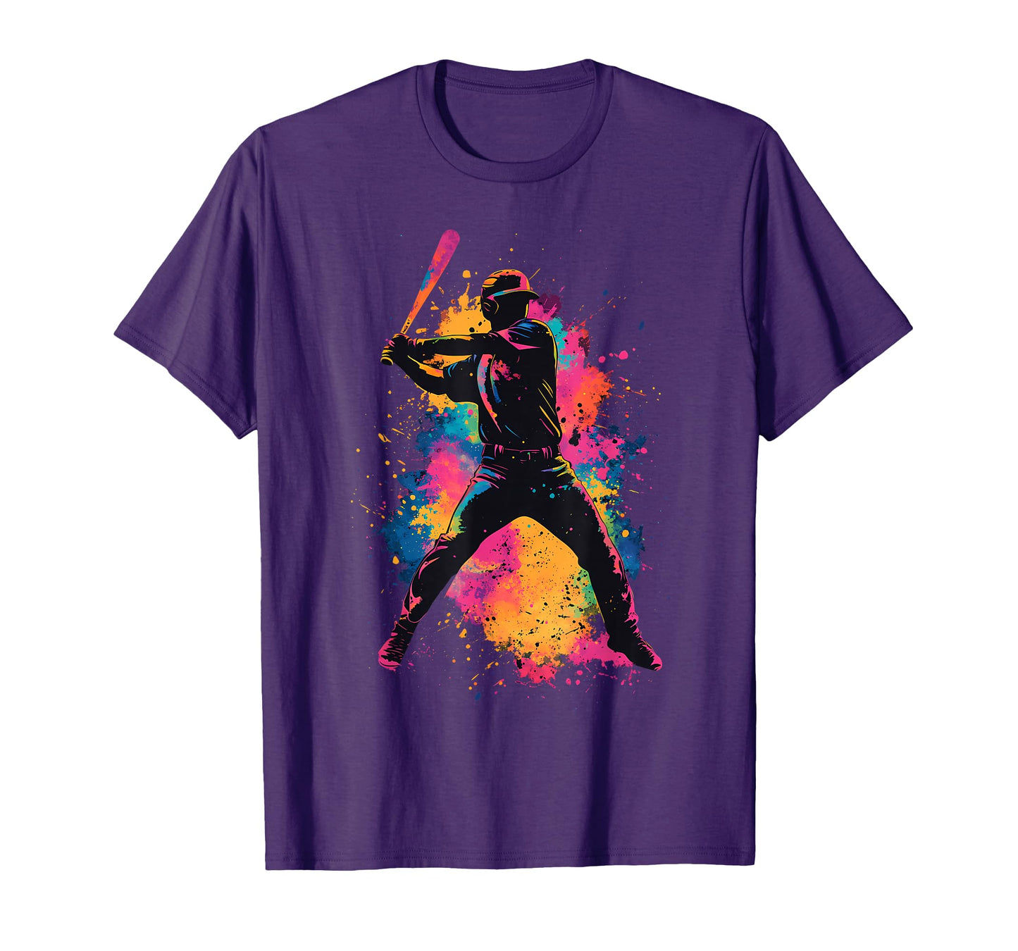 Colorful Baseball Player T-Shirt