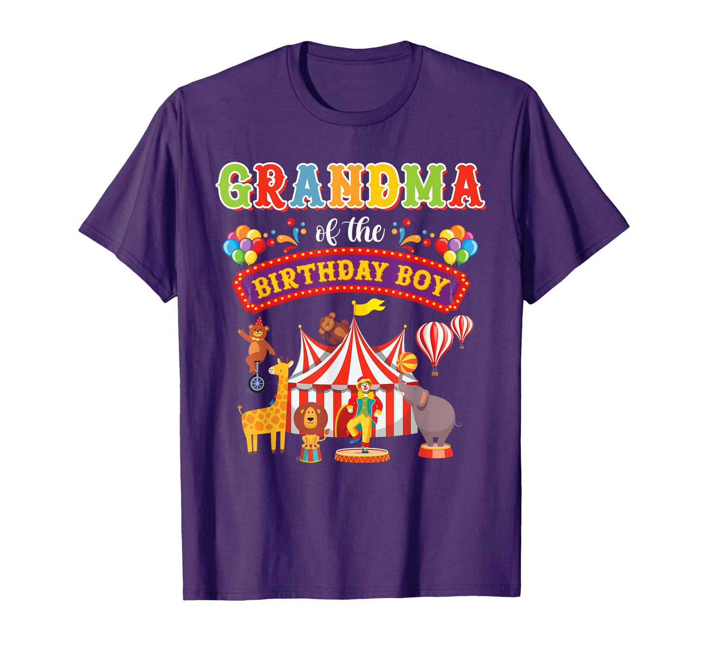 Grandma Of The Birthday Boy Carnival Circus 1st Birthday T-Shirt