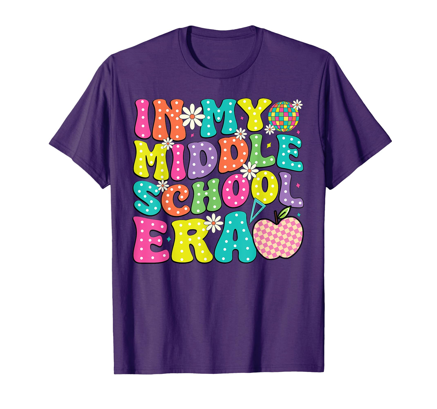 Groovy In My Middle School Era Back To School Teacher T-Shirt