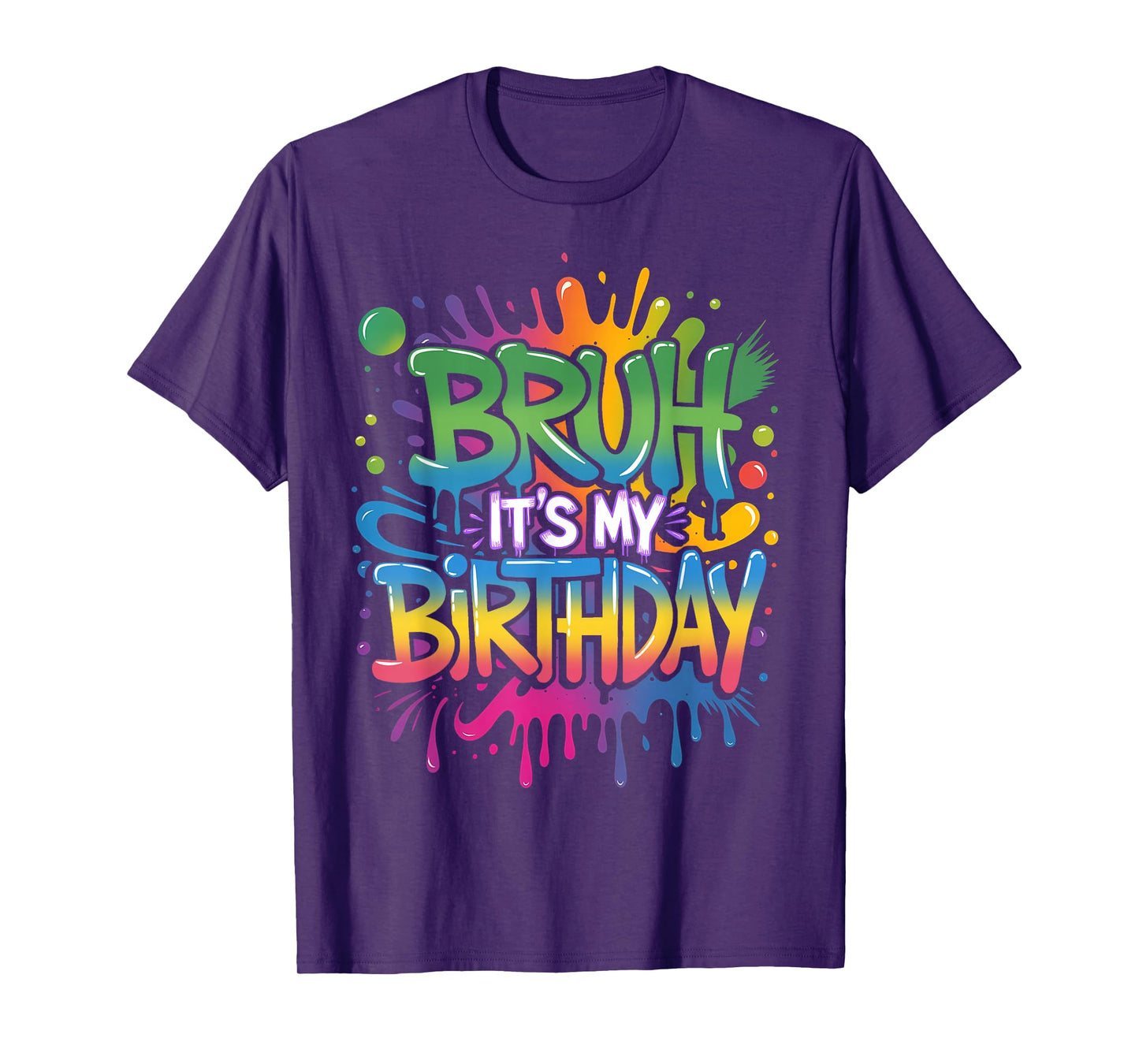 Bruh It's My Birthday Funny Birthday Boy Teen Gamer Meme T-Shirt