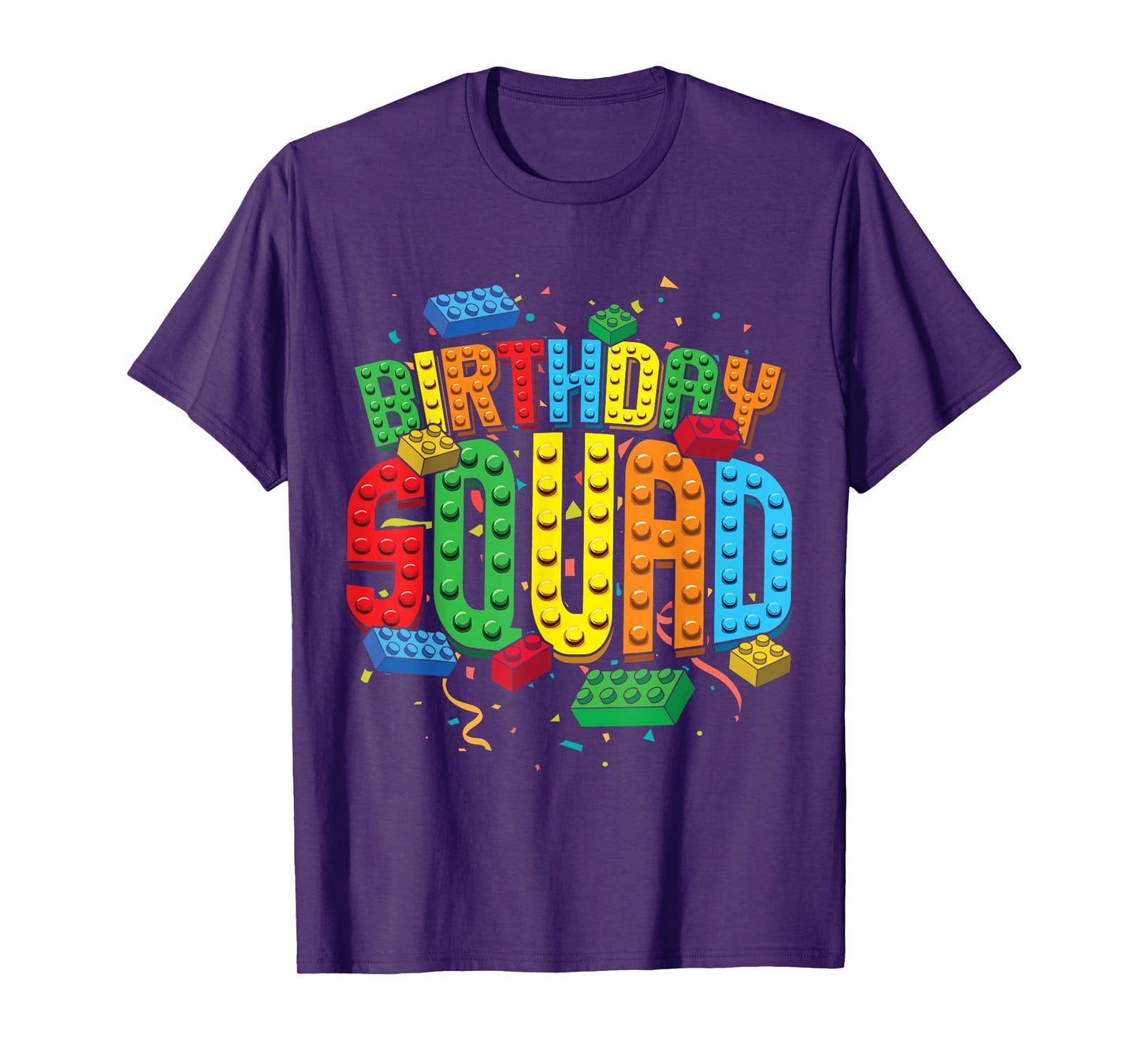 Birthday Squad Playing Bricks Brick Builder Block Building T-Shirt