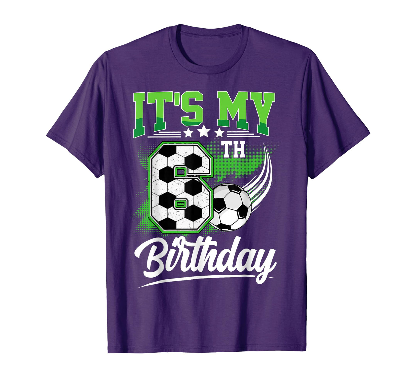 It's My 6th Birthday Boy Soccer Ball 6 Year Old Birthday T-Shirt