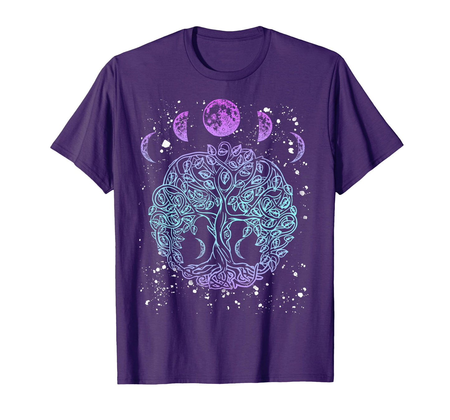 Moon Phases Tree of Life - Viking Pagan Wicca T-Shirt