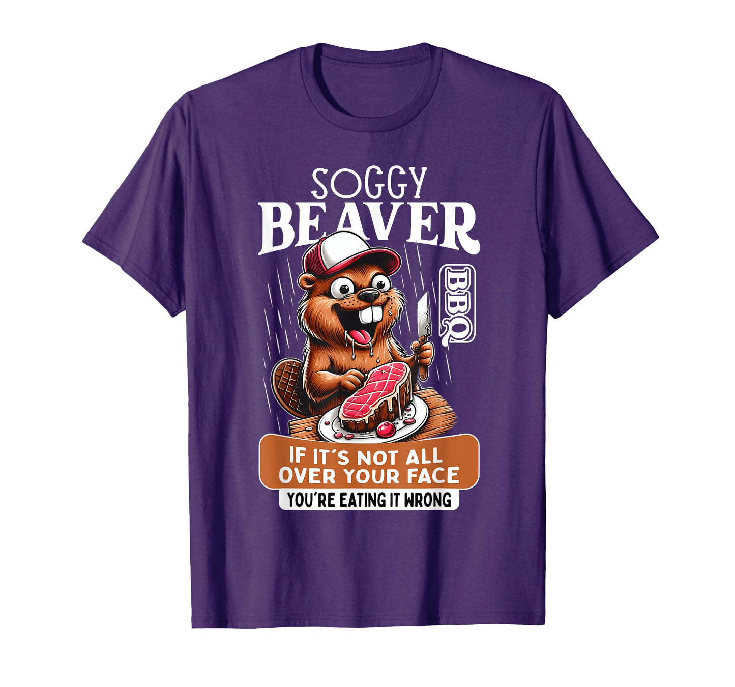Soggy Beaver Barbecue BBQ Dirty Funny Humor Beaver Lover Tee T-Shirt