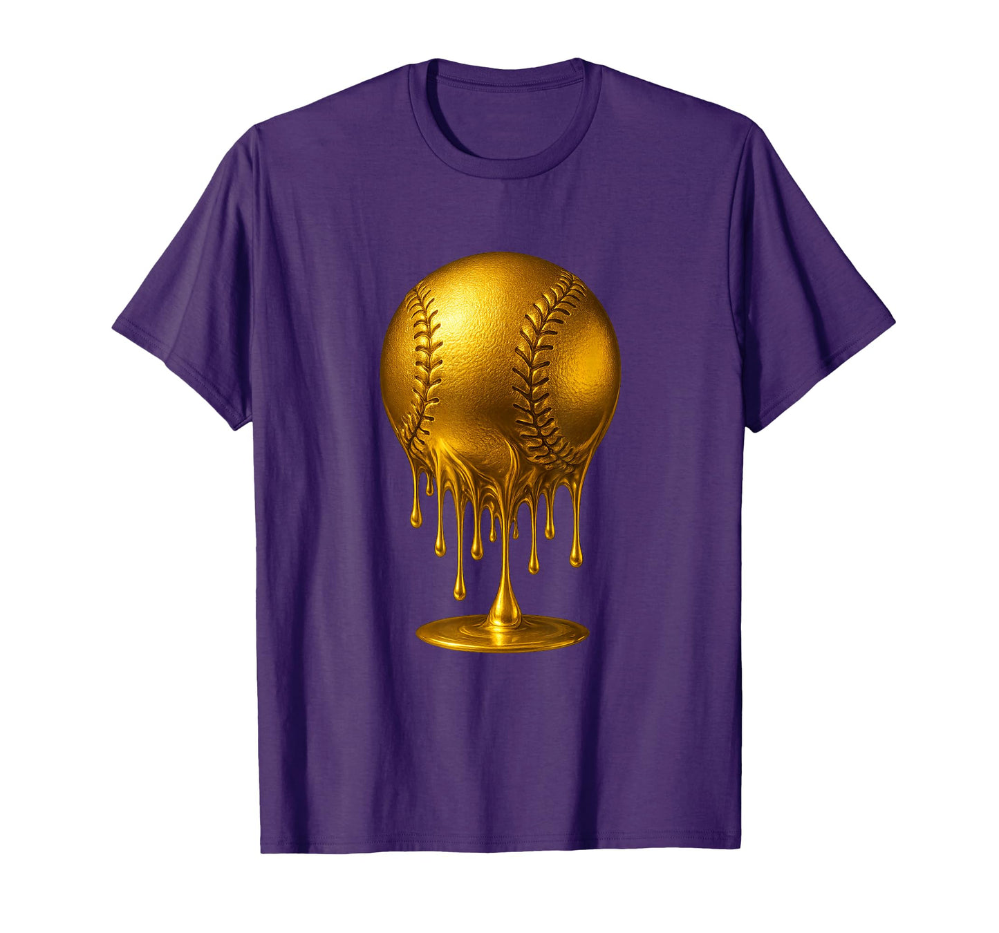 Dripping Gold Drip Baseball Game Day Player Coach Baller T-Shirt