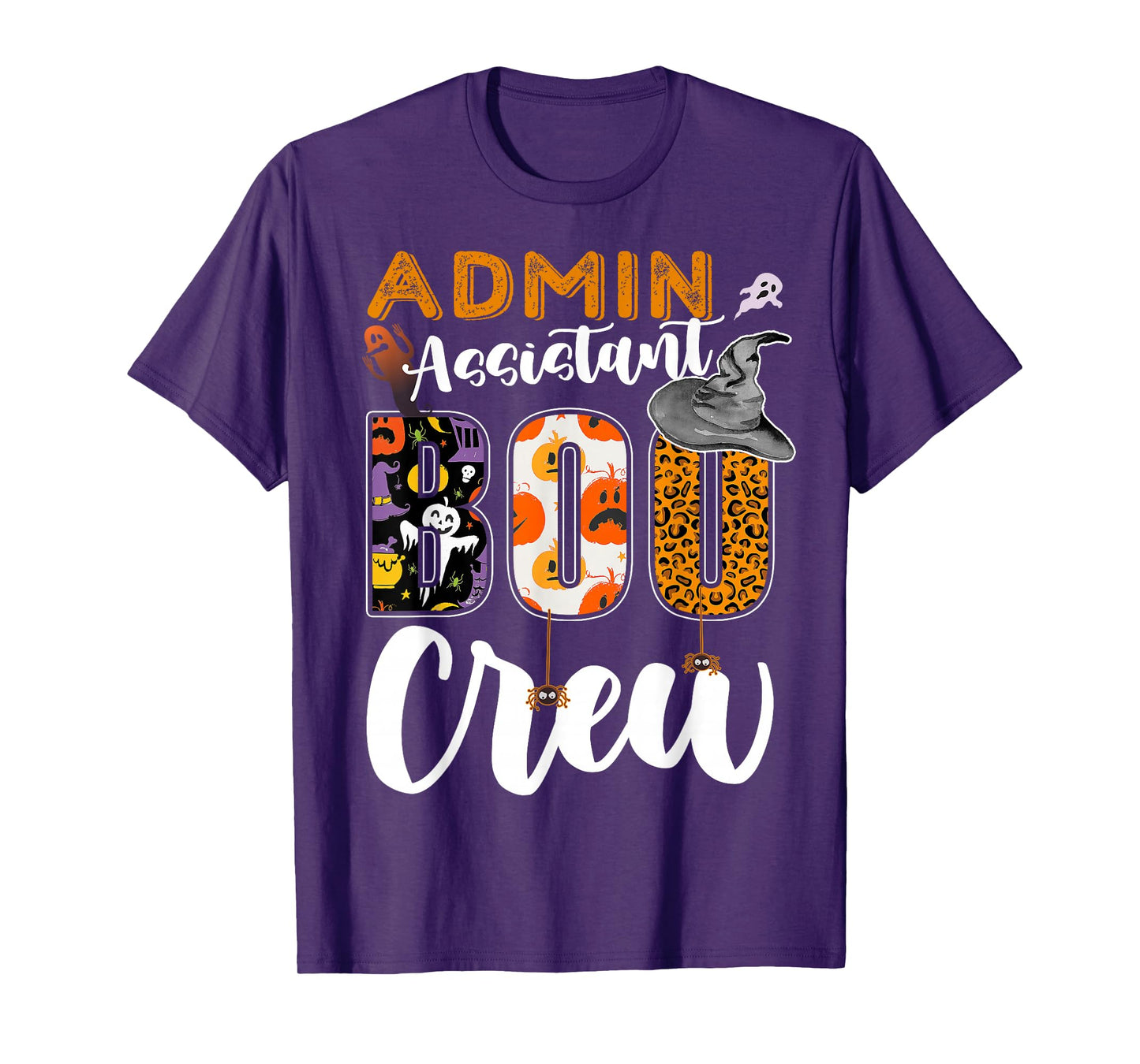 Admin Assistant Boo Crew Halloween Matching Administrative T-Shirt