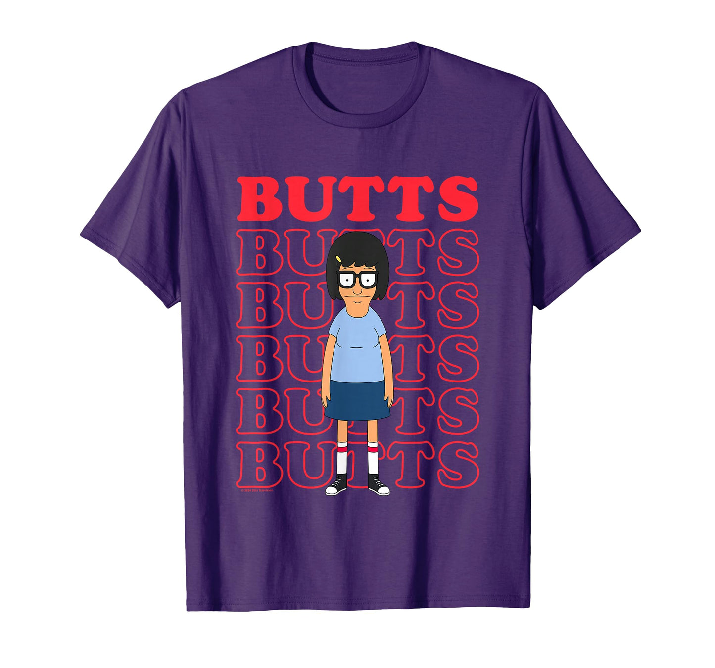 Bob's Burgers Tina Likes Butts Logo Stack T-Shirt