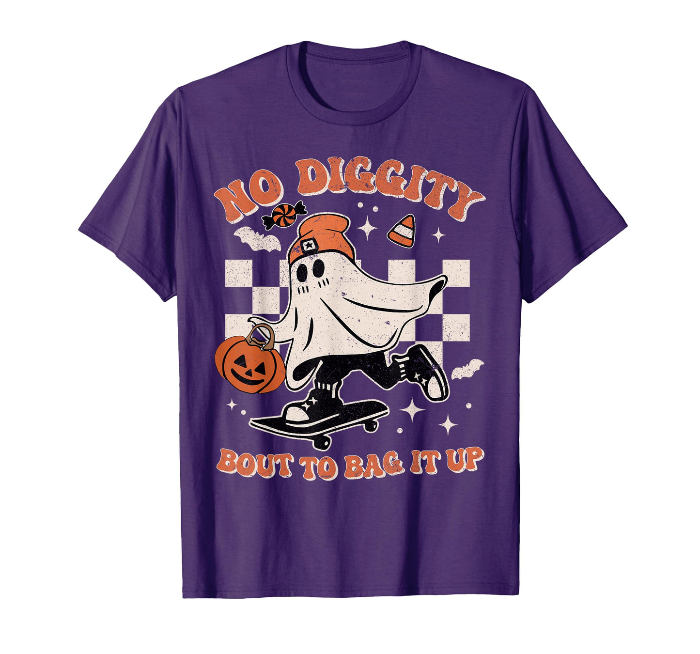 Halloween Ghost No Diggity Bout to Bag It Up Toddler Boy Kid T-Shirt
