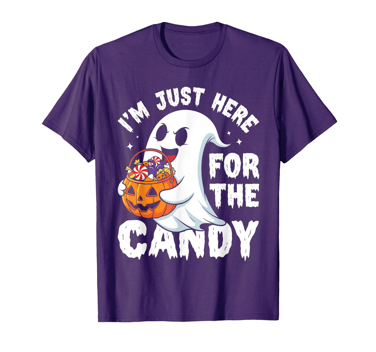 I'm Just Here for The Candy Halloween Pun Lollipop T-Shirt