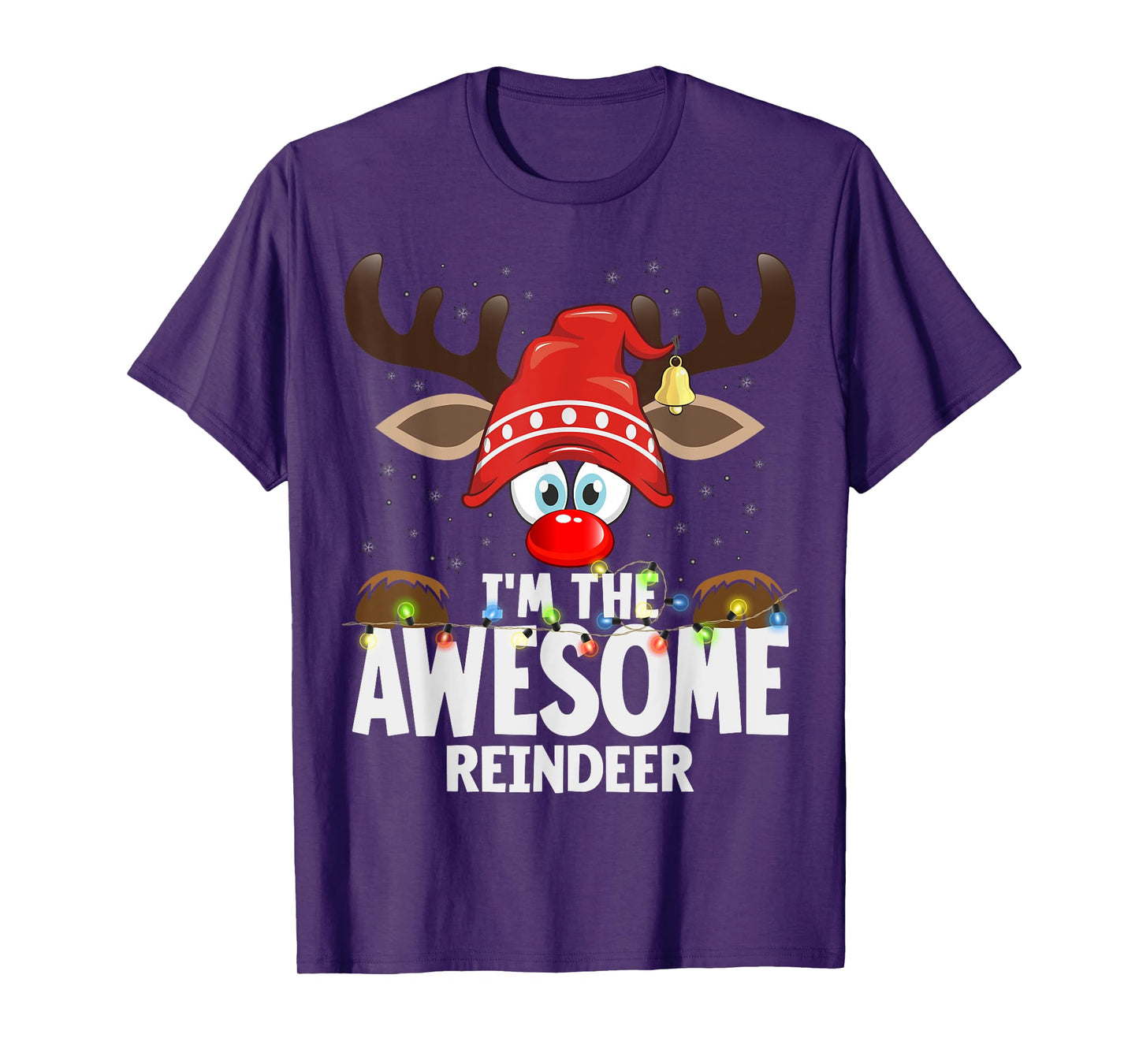 99 Gifts Matching Christmas Reindeer T-Shirt - Unisex-Adults, Black, Small, Short Sleeve