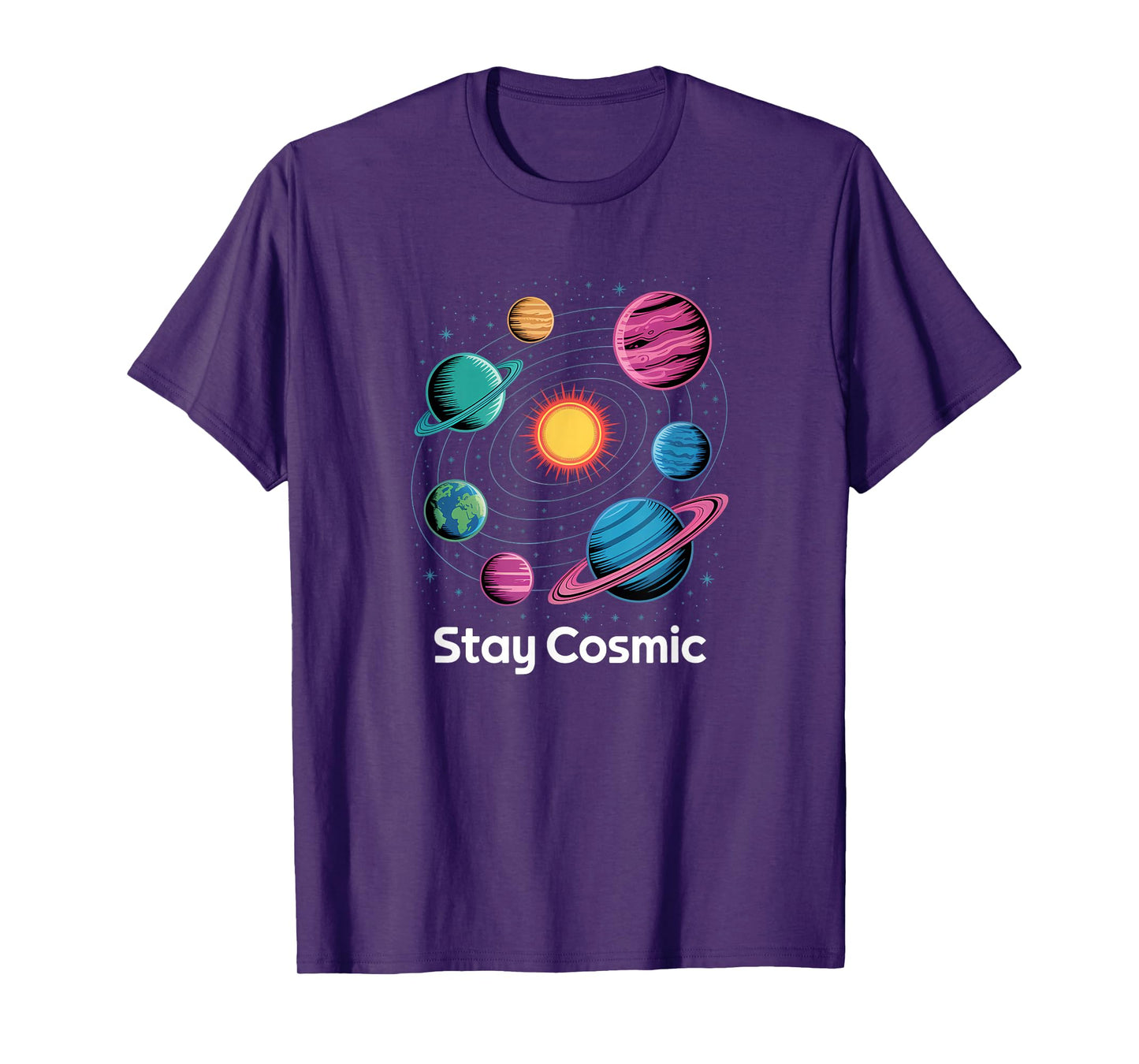Vintage Space and Galaxy Clothing - Stay Cosmic T-Shirt
