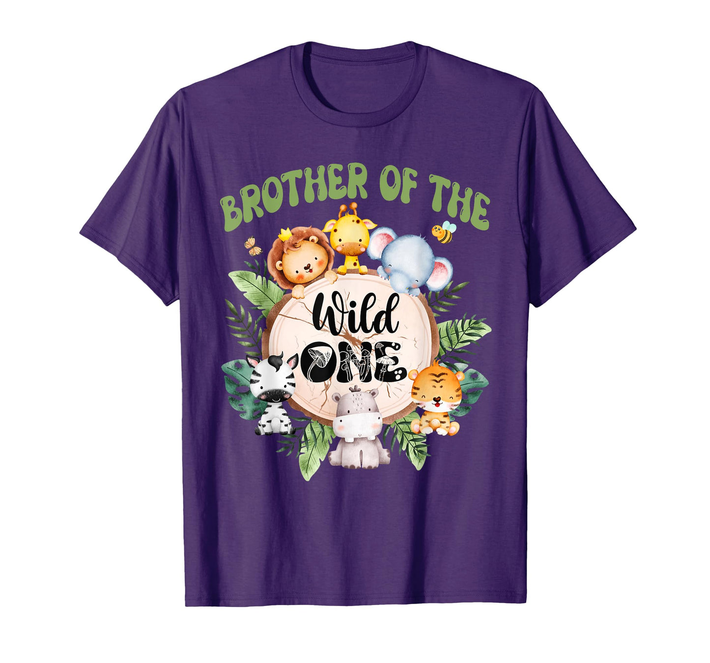 Brother Of The Wild One 1st Birthday Safari Family Matching T-Shirt