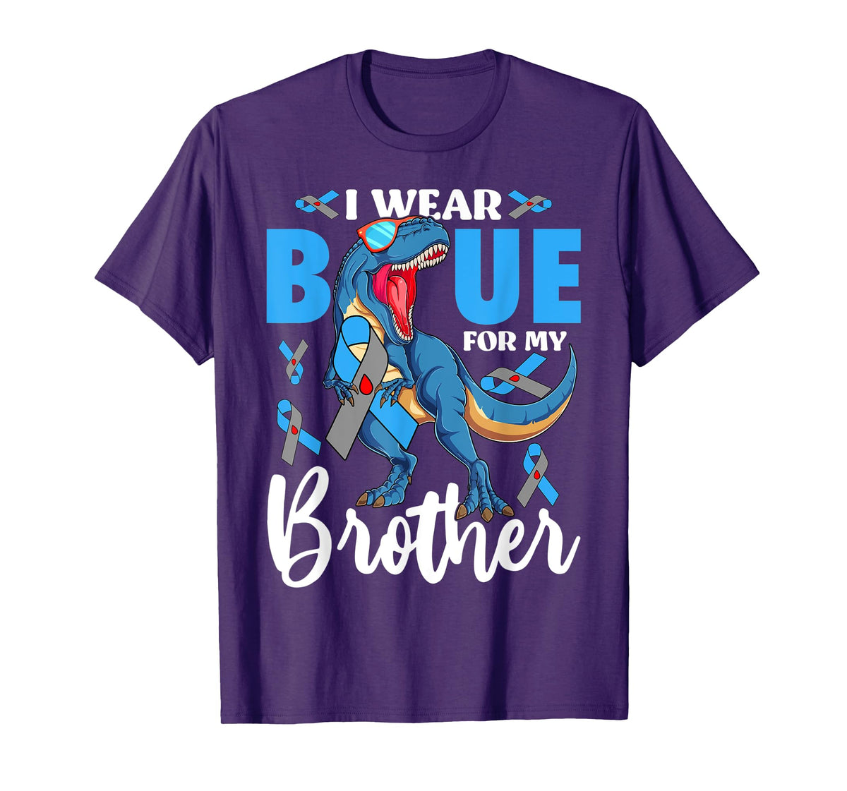 I Wear Blue For My Brother Type 1 Diabetes Awareness T-Shirt