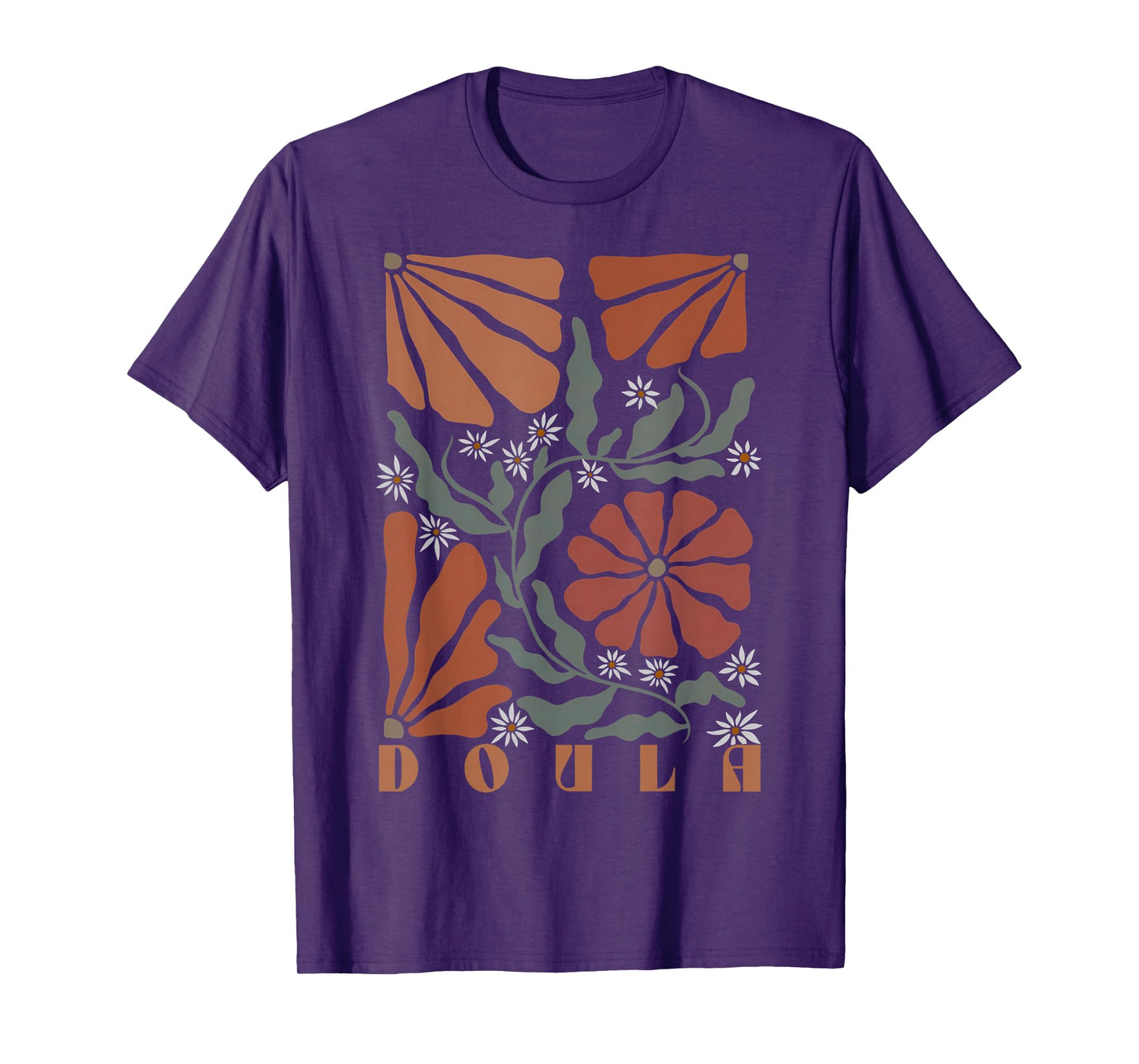 Boho Floral Doula OB Nurse Coach Lactation Consultant T-Shirt