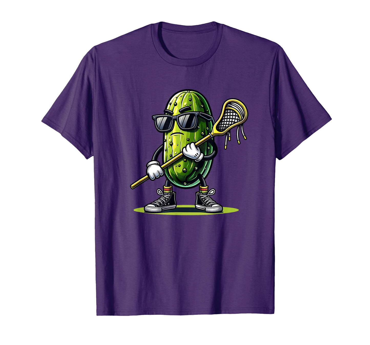 Pickle Playing Lacrosse Funny Sports Trendy For Boys T-Shirt