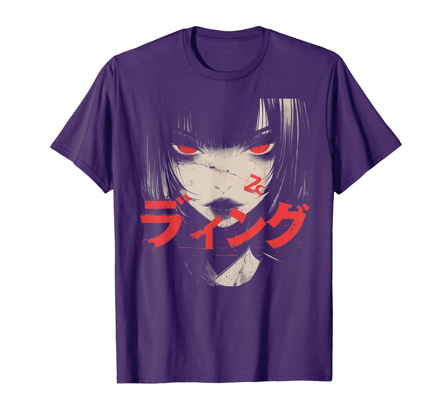 Goth Grunge Demon Anime Girl Waifu Horror Alt Aesthetic T-Shirt