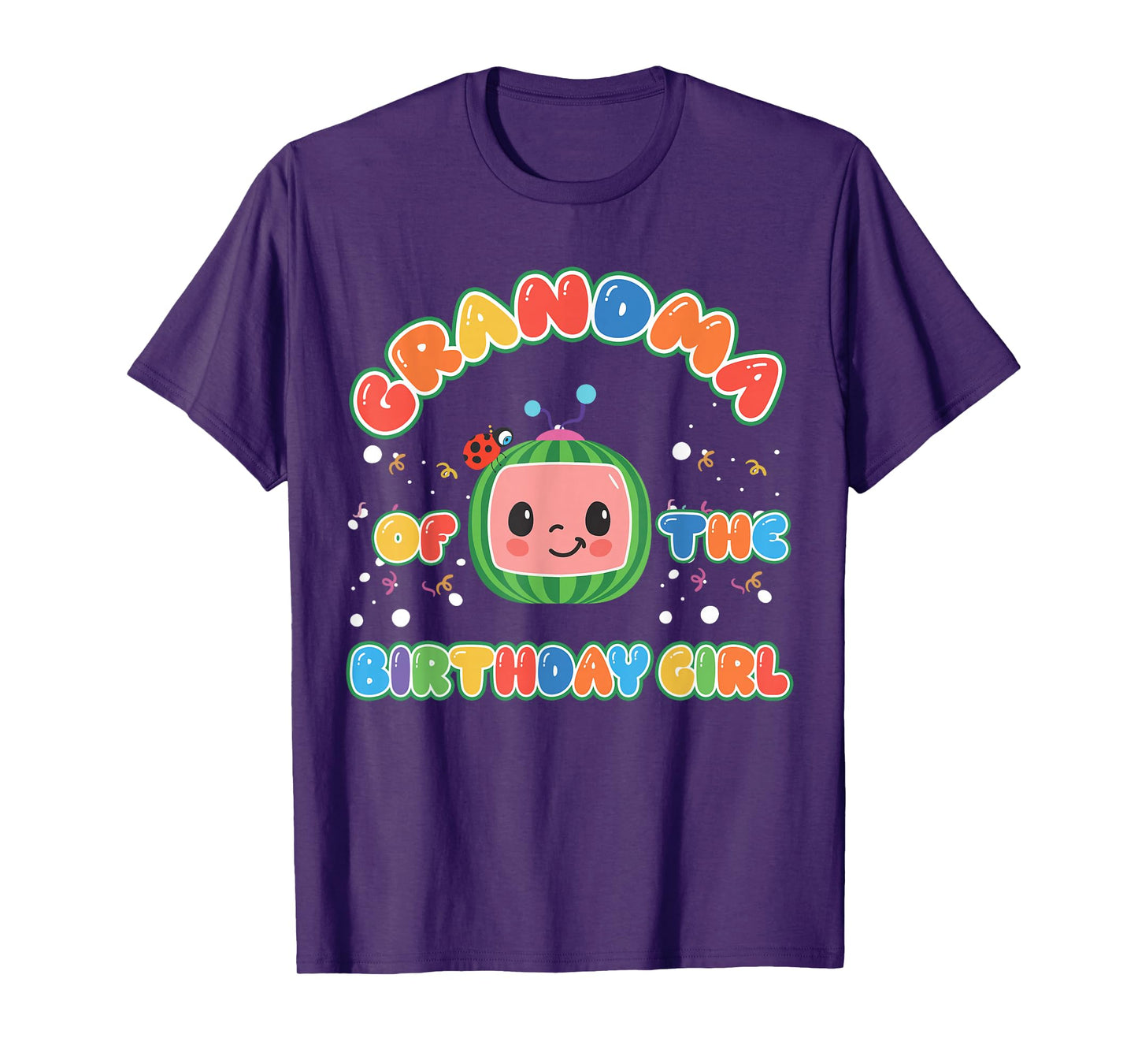 Grandma Of The Birthday Girl Melon Family Matching Funny T-Shirt